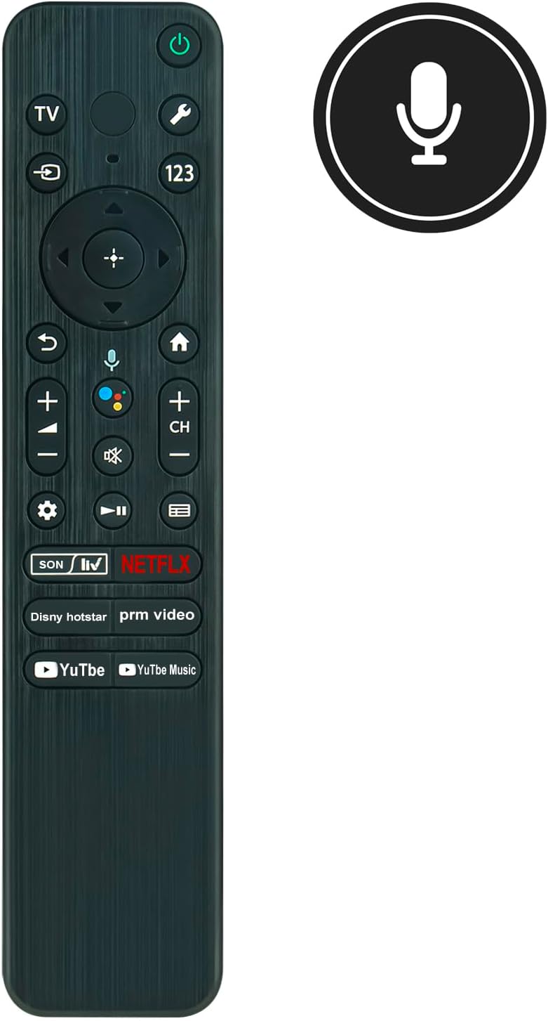 RMF-TX810P Voice Replacement Remote Control for Sony 4K Smart TV XR-55A80L XR-65A80L KD-85X80L KD-85X80L KD-55X85L KD-43X80L