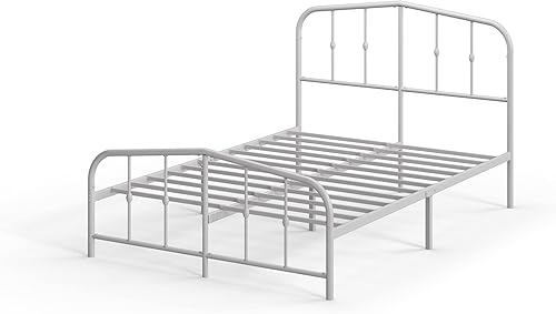 Miniatura 35 de Plataforma Zinus Arnav, Doble, Blanco Blanco,Negro -