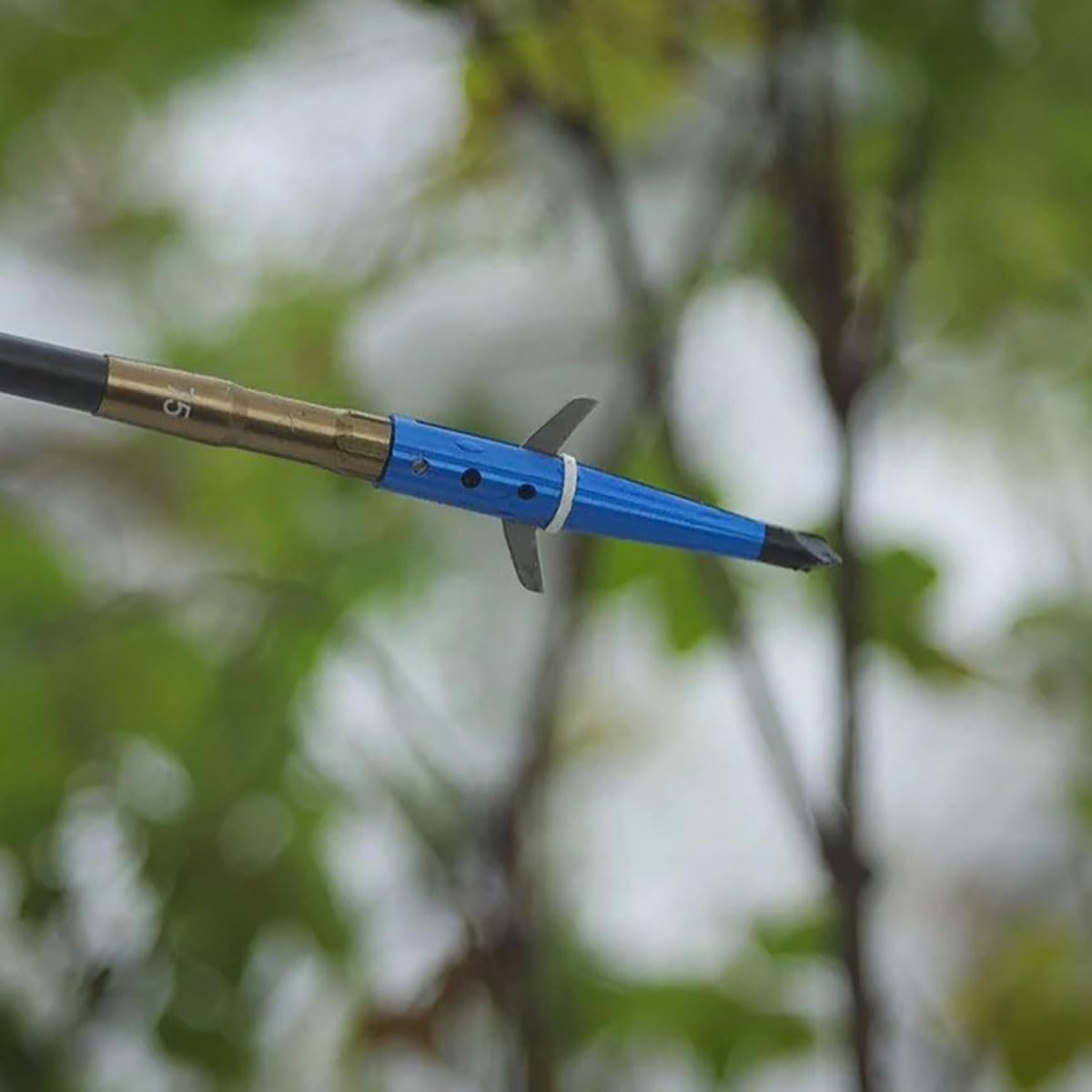 Swhacker Levi Morgan Series 2-Blade Blade-Lock Broadheads, 2.5″ Cut, Blue, 3-Pack | Practice-Safe Blade-Lock Feature