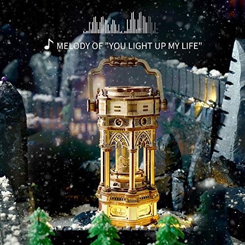 Rokr 3D Wooden Puzzle For Adults To Build, Victorian Style Vintage Lantern Music Box, Self-Assembly Craft Model Kits, For Couple, Antique Decoration For Home #TOP1