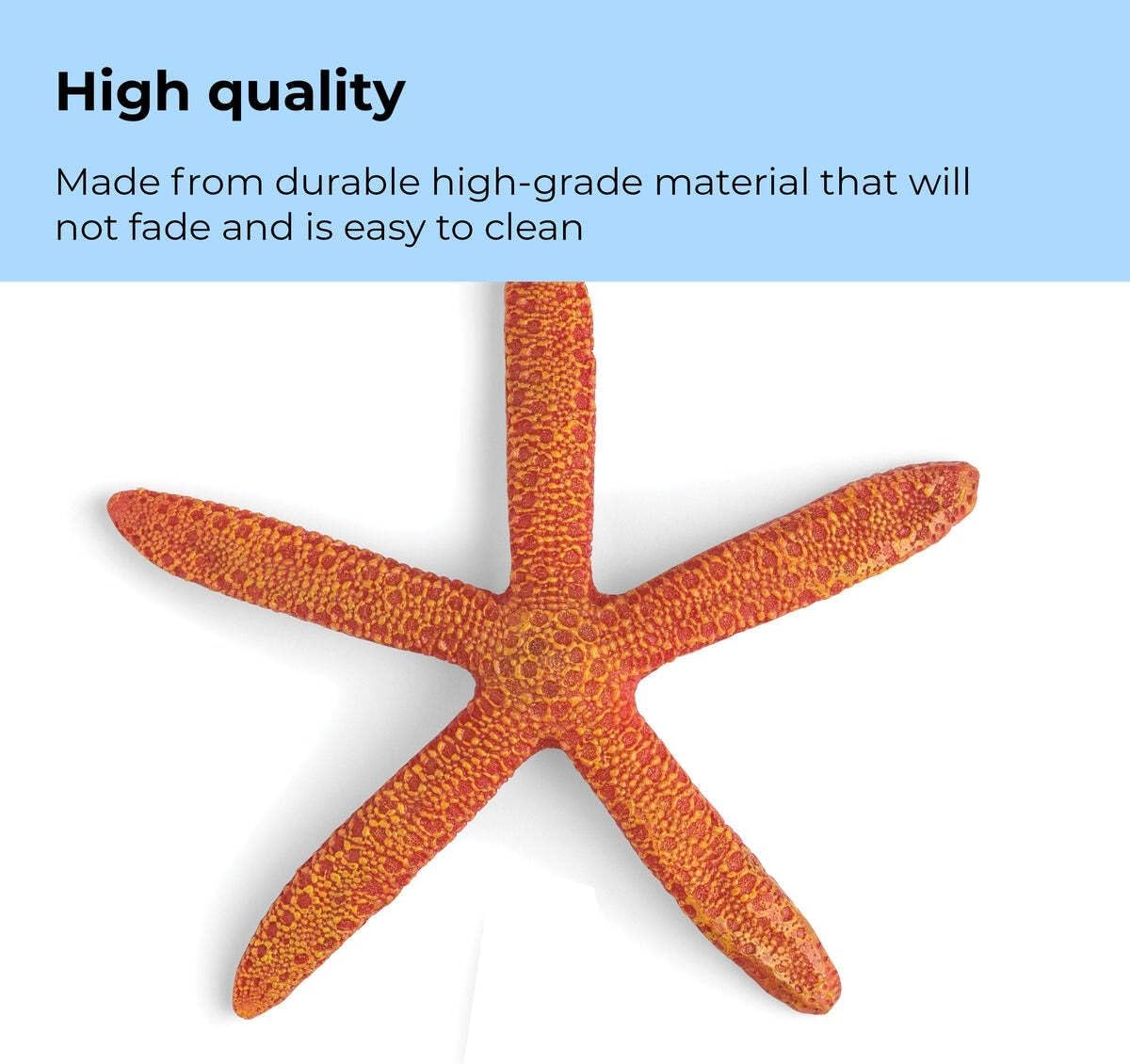 biOrb Fish Tank Decorations, Ceramic Starfish Aquarium Ornament (Red Colour), Beautifully Detailed Artificial Fish Tank Accessories to Add Colour, Natural-Looking Aquarium Decor for Scenic Background