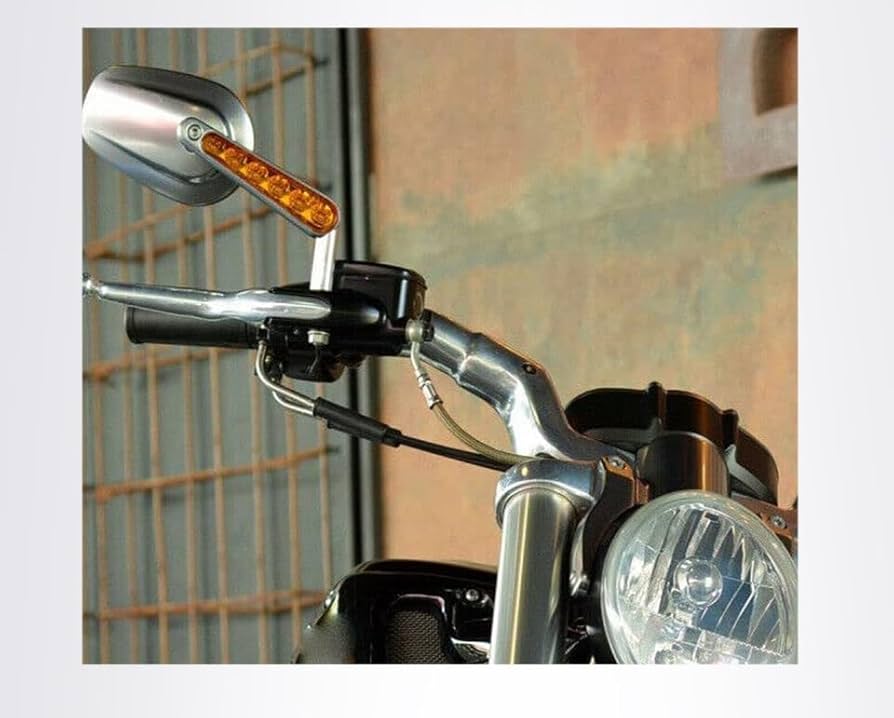 Amazon.co.jp: オートバイのバックミラーウインカー付き 用