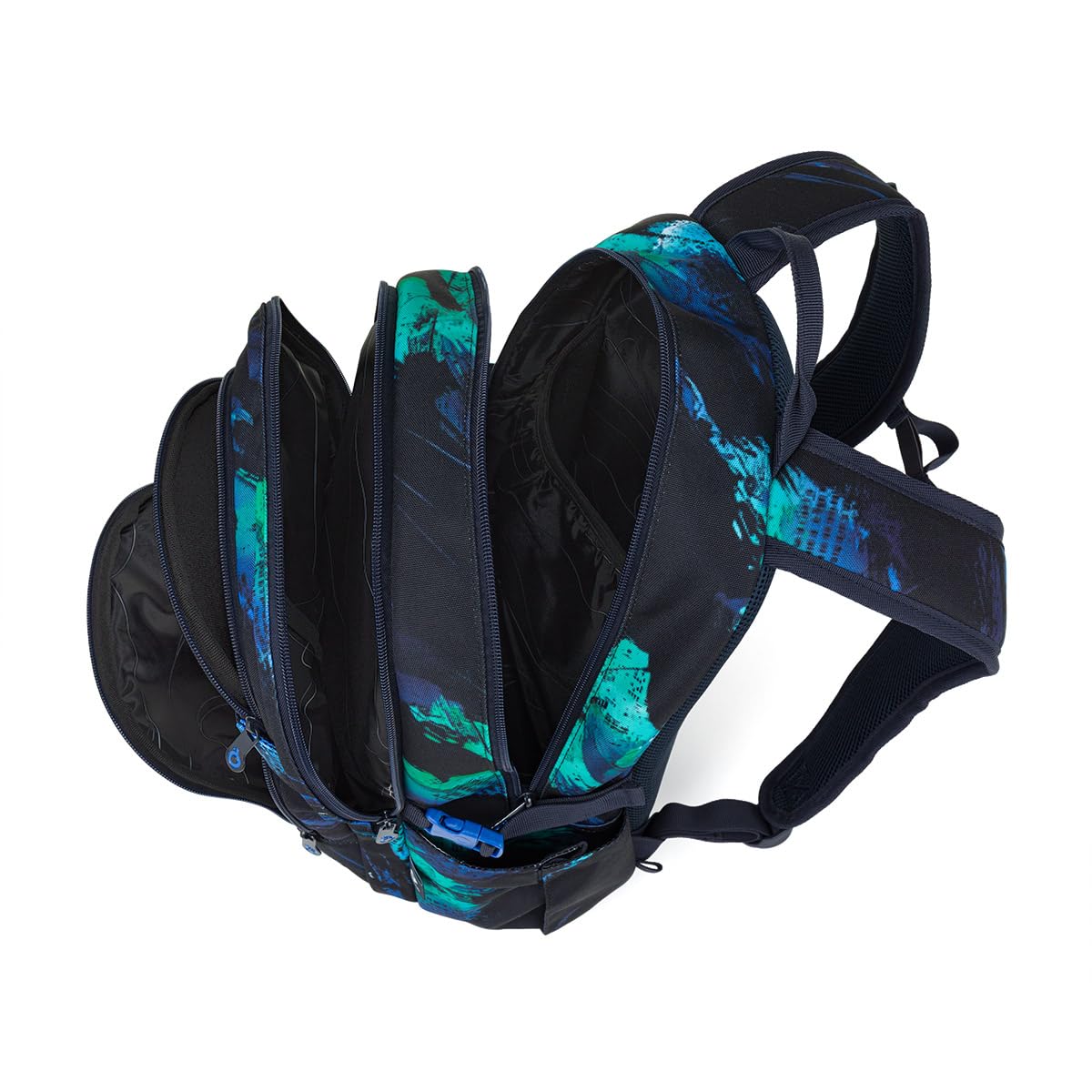 TOPGAL Schulrucksack Jungen ab 5. Klasse Ergonomisch 25L Stauraum Standfest Laptopfach Mittelstufe Blau Schwarz