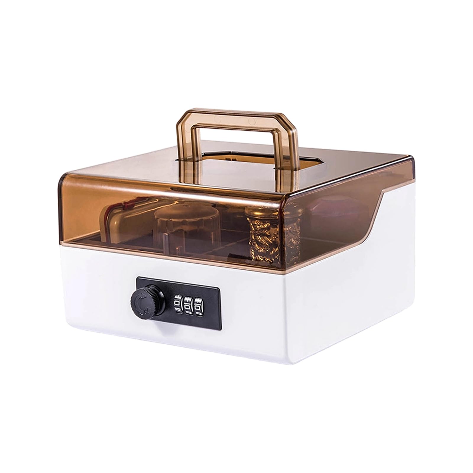 Kalttoy Protective Box with 5 Compartments Stamp Organiser Combination Storage Container for Financial Seals Password Organiser