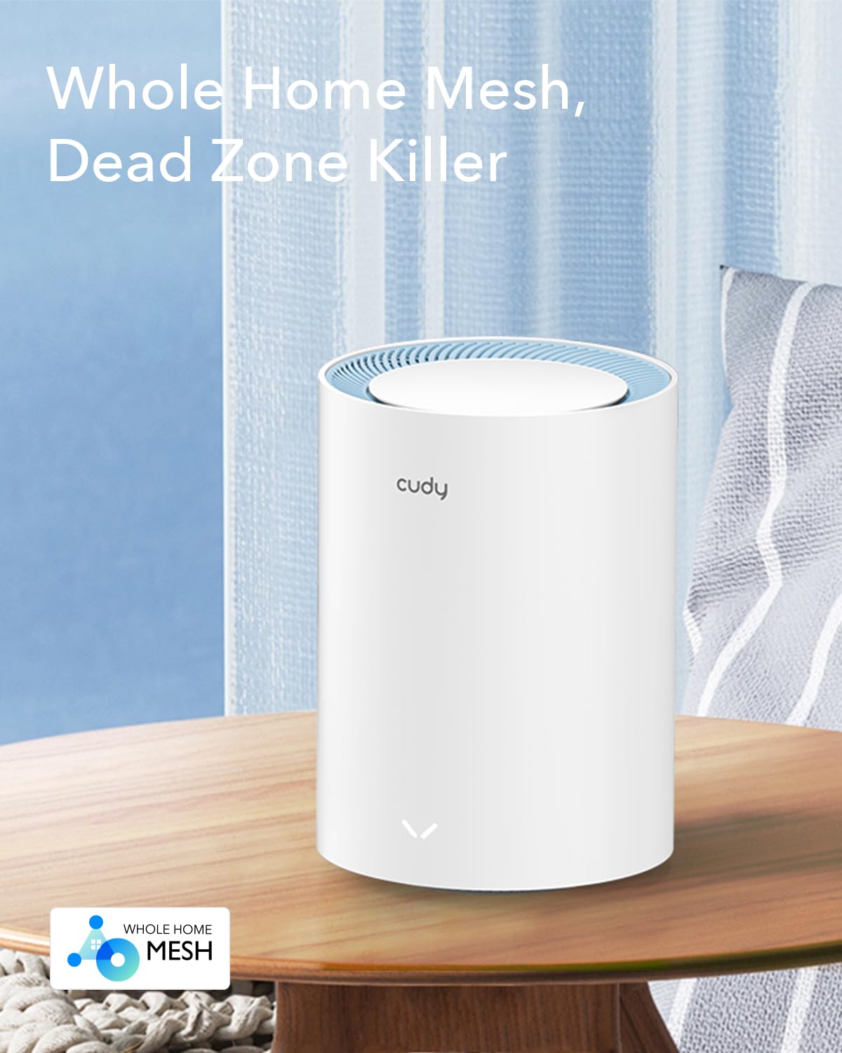 Cudy AC1200 Wi-Fi 5 Mesh System, 860 sq.ft, VPN, M1200 1-Pack view 2