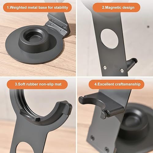 Miniatura 7 de MYLAIM Soporte para secadora de pelo para secadora Laifen  Swift SE, soporte de metal para escritorio con boquilla magnética, baño  organizador de