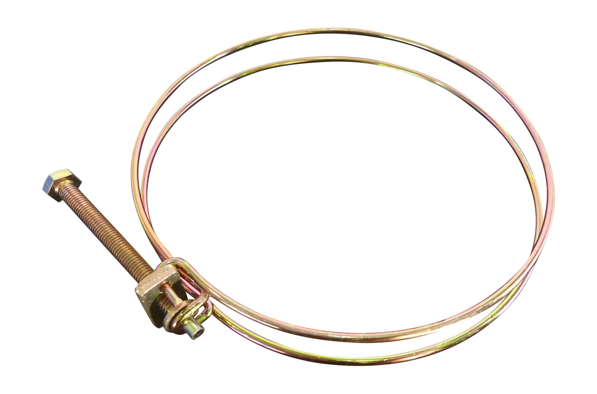 Uxcell 10Pack Double Wire Hose Clamp, 98-105mm Adjustable Stainless Steel Wire Tube Hose Clip With M8 Bolt - View #8