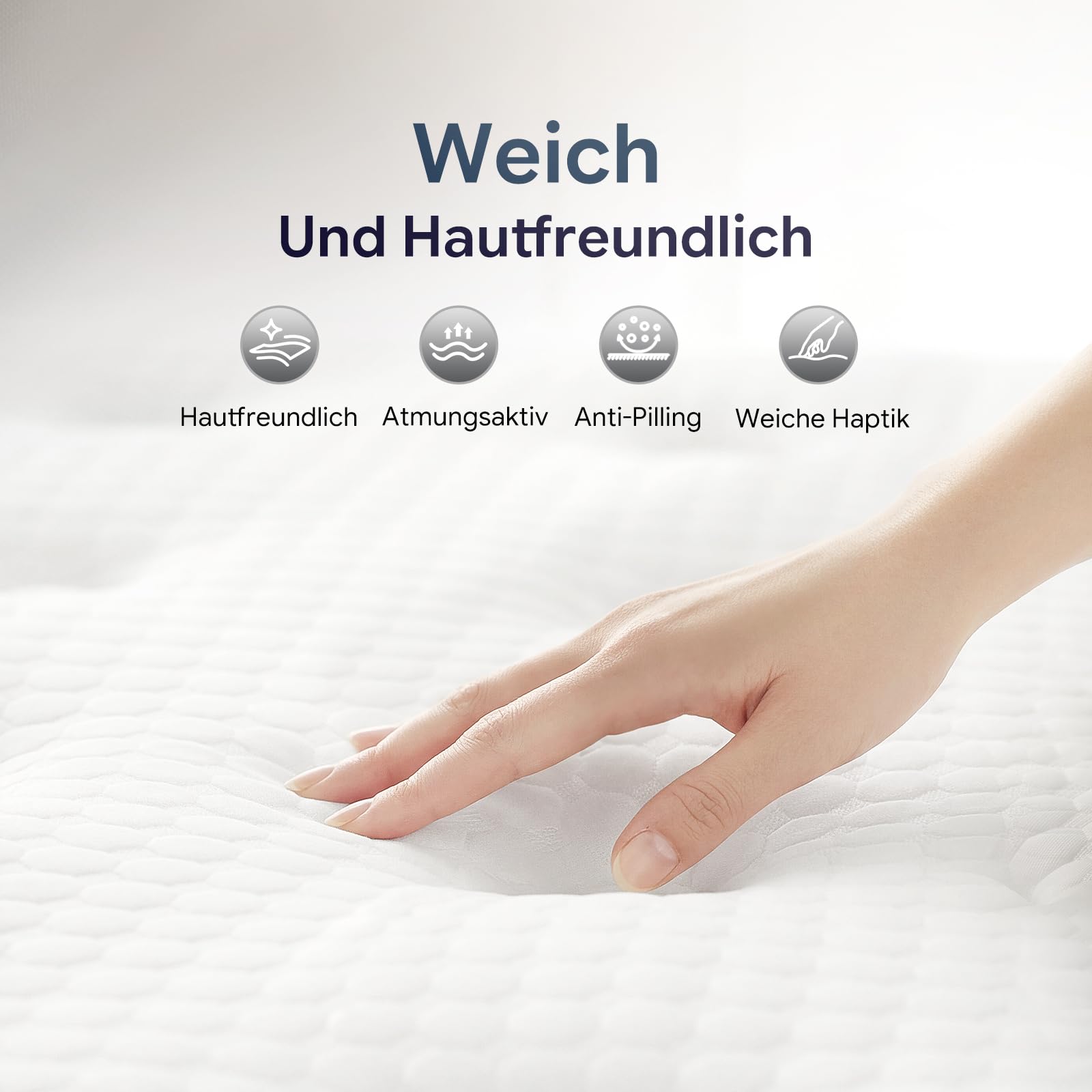 Matratze 180x200 cm Höhe 25cm, 7-Zonen Orthopädische Federkernmatratze mit Comfort Memory-Schaum Schicht, Härtegrad H3, Rückenentlastende