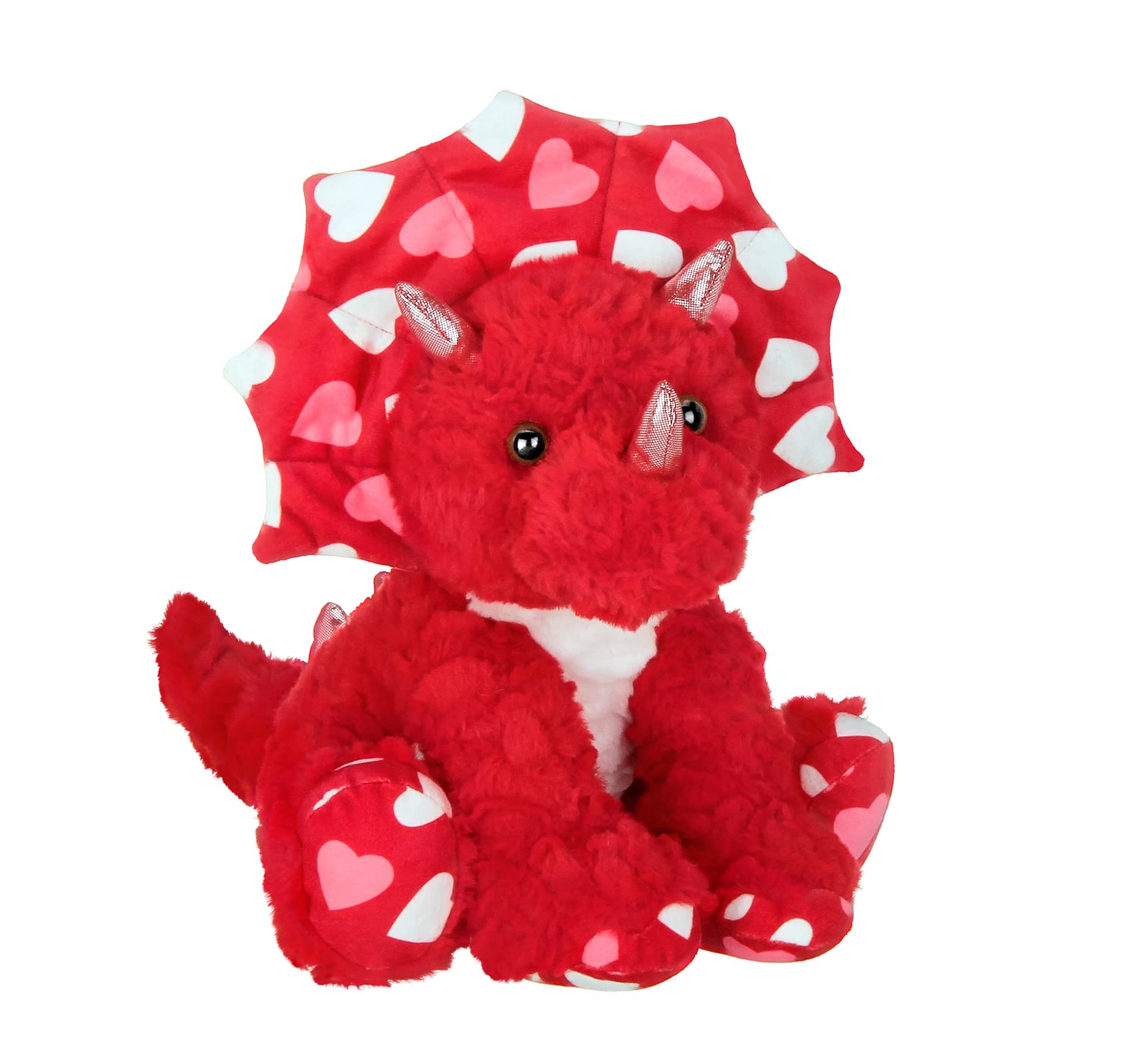 red stuffed dinosaur