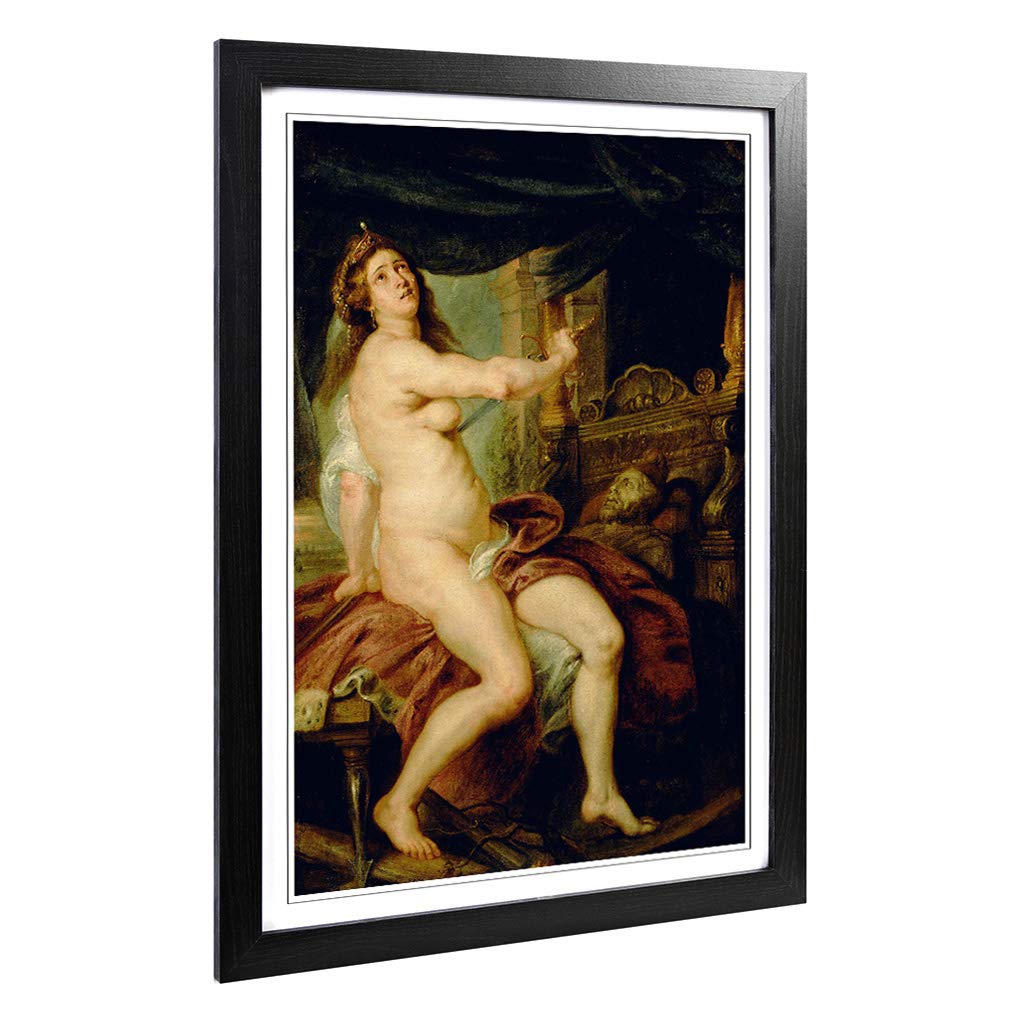 Big Box Art Framed Print of Peter Paul Rubens Sacrificing Dido Design | Wall Art Picture | Home Decor for Kitchen, Living Room, Bedroom, Hallway, Black, A2 / 24.5x18 Inch / 62x45cm