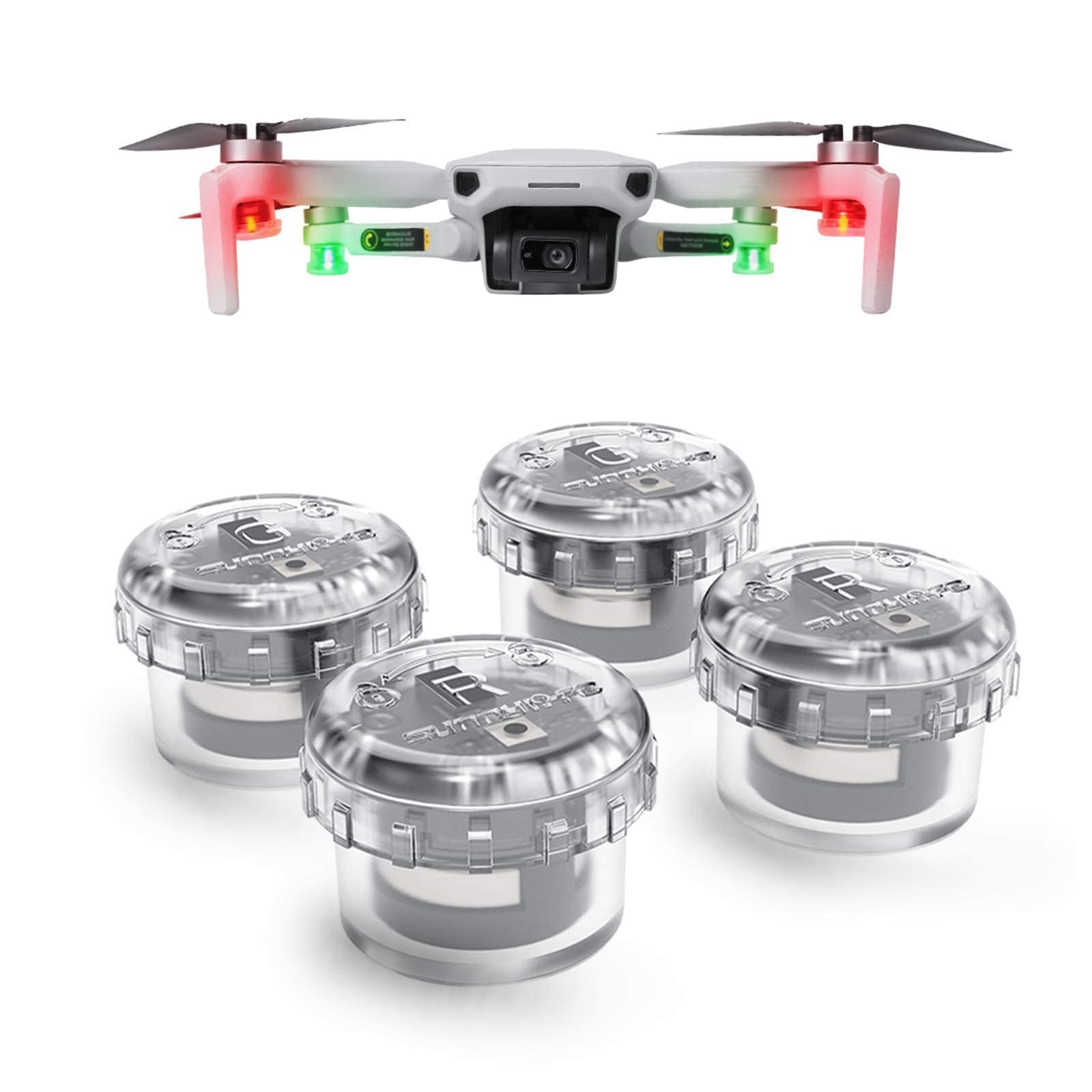 Drone Strobe Lights, Anti-Collision Lighting Light Night Flight Lights with 2 Colors for DJI Mini 2/Mavic Air 2/Mini SE/FPV/Mavic 3/Air 2S/Mavic 2/Tello/Autel Robotics Drone Quadcopters Accessories