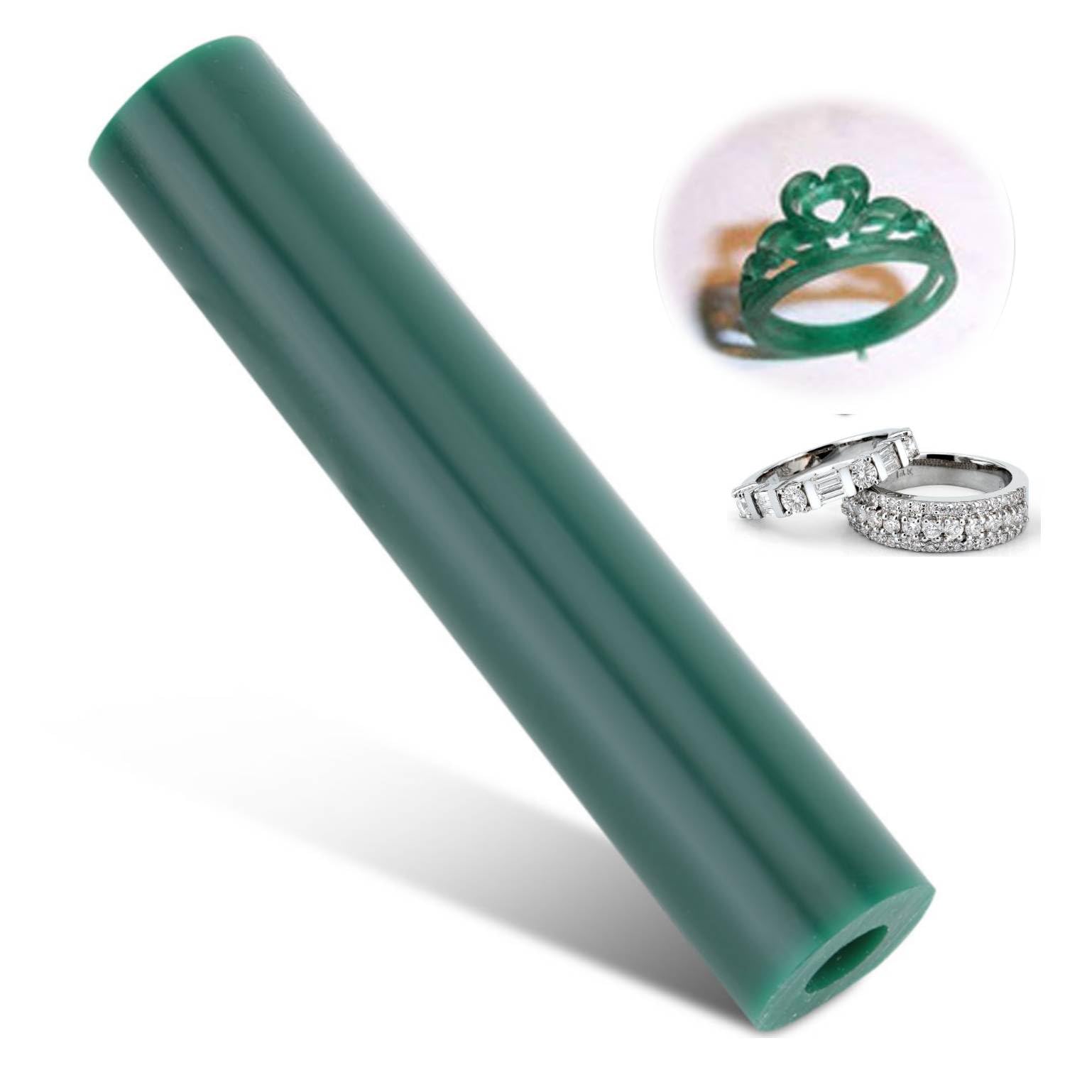 Tissting Tubo di cera per gioielli, tubo per anello di cera per intaglio Creazione di gioielli Strumento per iniezione di tubi per sculture intagliate per anelli artigianali Mak