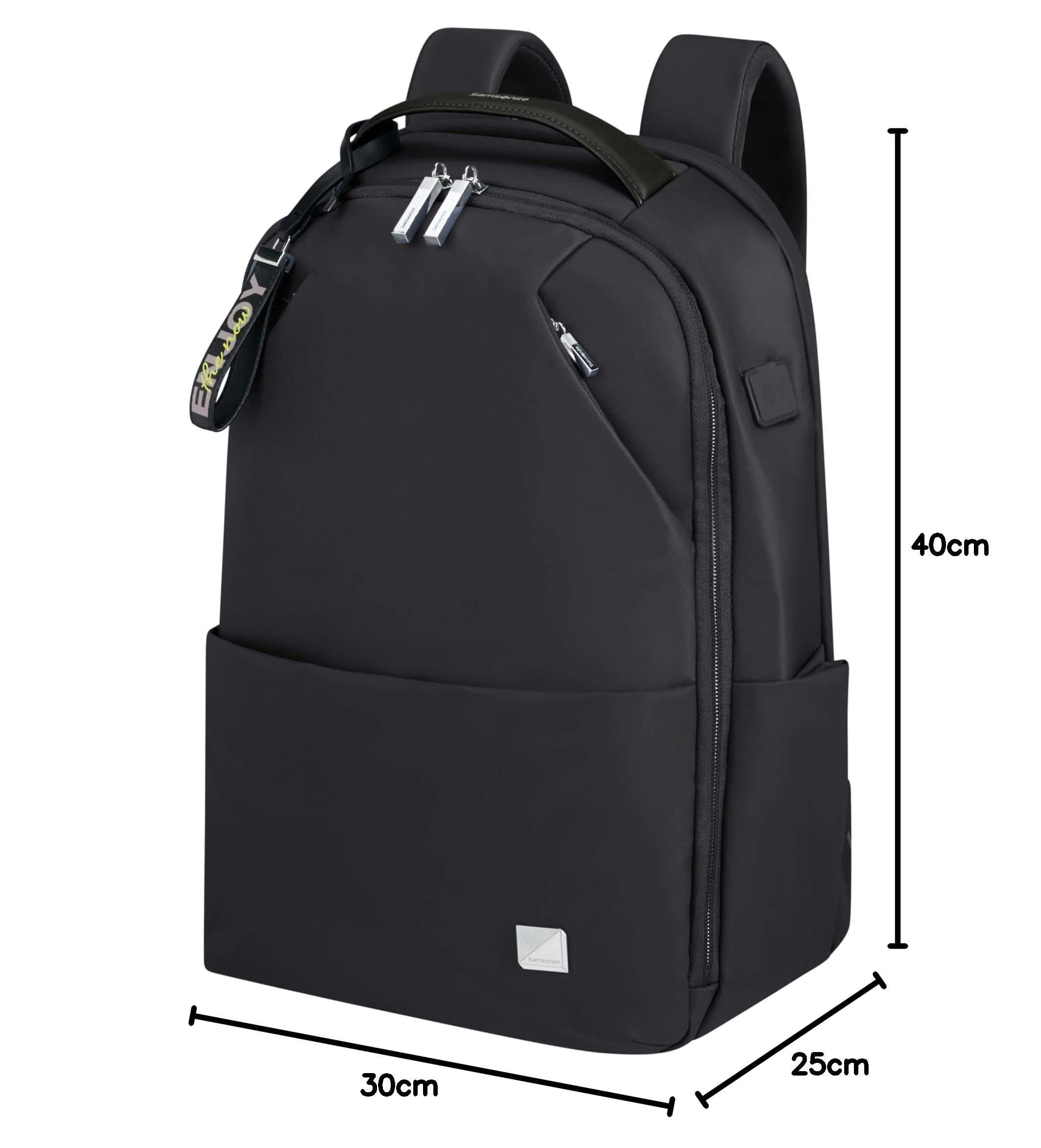 Samsonite Workionist - Mochila para laptop 14.1 pulgadas, 40 cm, 14 L, negro (negro)