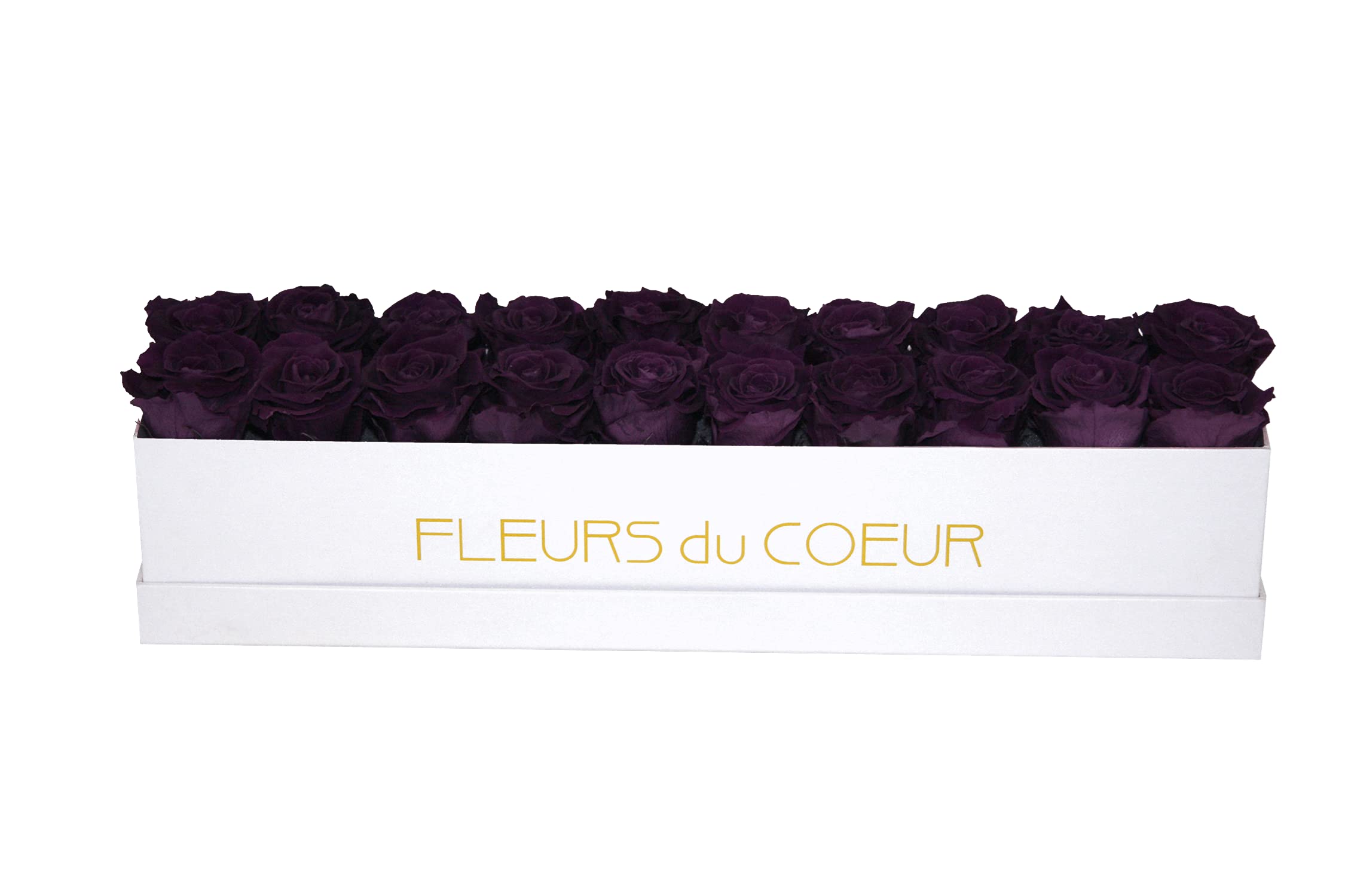 Roses infinies prune en boîte blanche Long 20 : fini les bouquets fanés en seulement trois jours