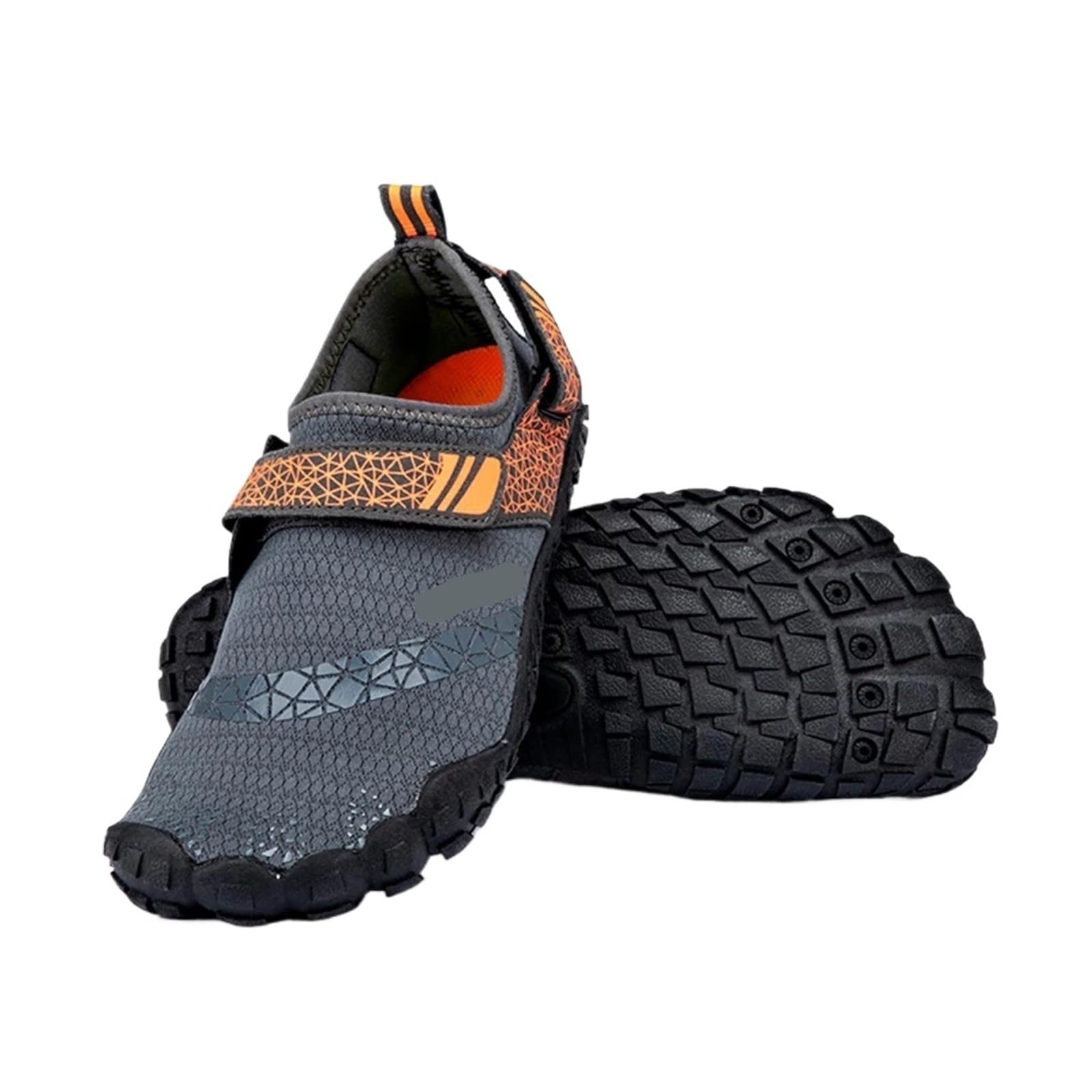 Zapatos acuáticos for Hombre y Mujer, Calzado acuático de Secado rápido, Calzado Deportivo Antideslizante, Zapatillas de Deporte Descalzas for la Playa para Hacer Deporte(Gray,40)