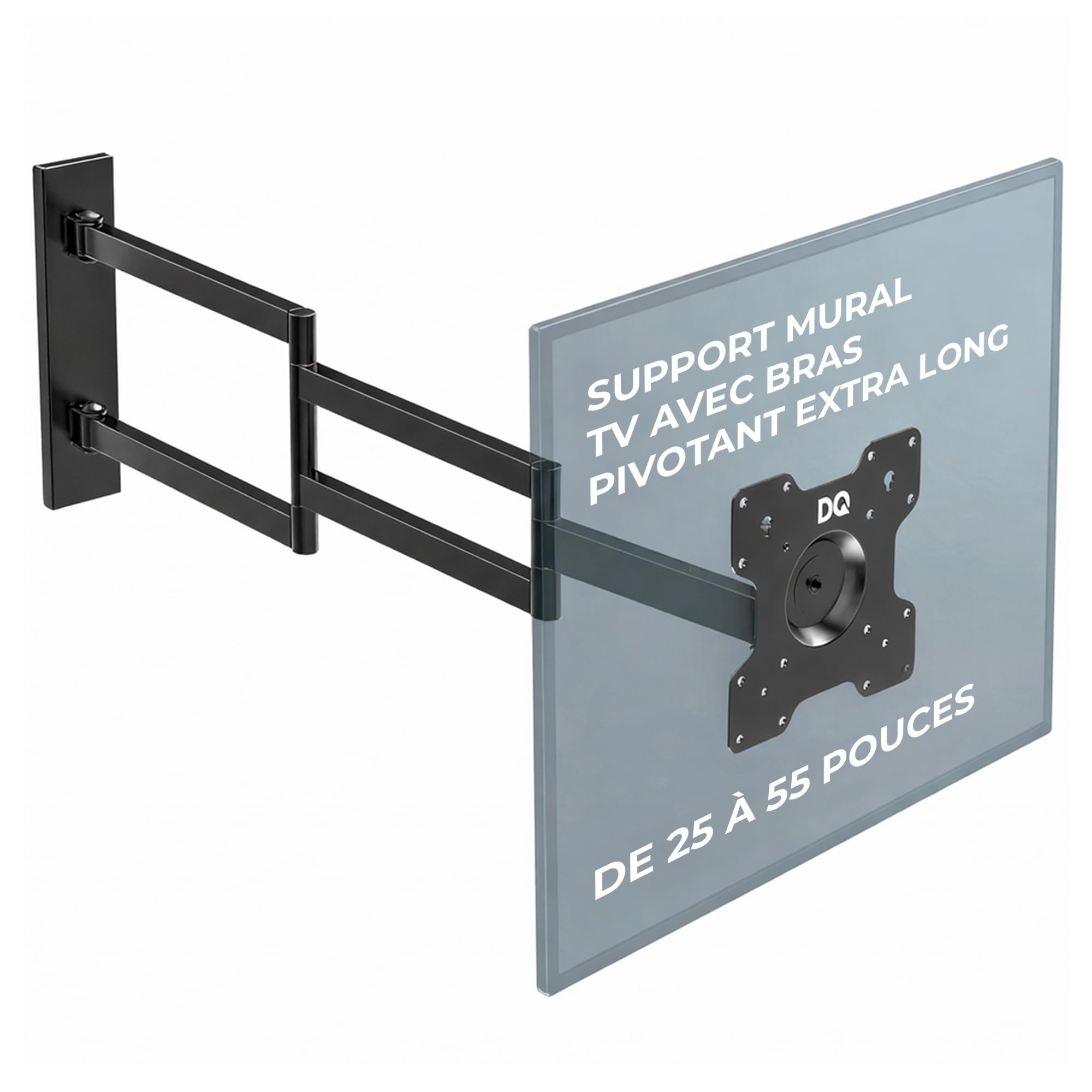 Rotate XL - Support Mural TV - 25 kg - VESA 200x200 - Fixation Murale TV de 24 Pouces à 55 Pouces