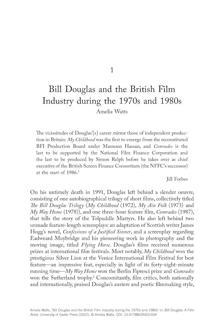 Bill Douglas: A Film Artist