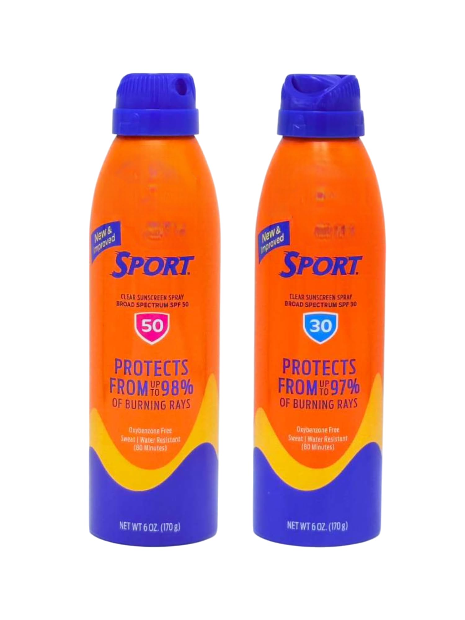 Sport Ultra Spray Sunscreen B B Duo SPF 30 SPF 50 6 oz Each - Broad Spectrum Protection