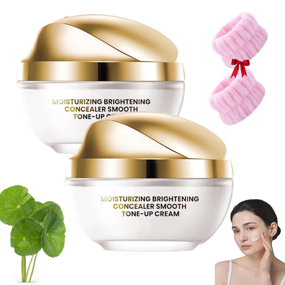 Corrector Iluminador Hidratante Suave Tone-Up Cream,corrector iluminador hidratante,Apto para Todo Tipo de Piel (2 piezas)