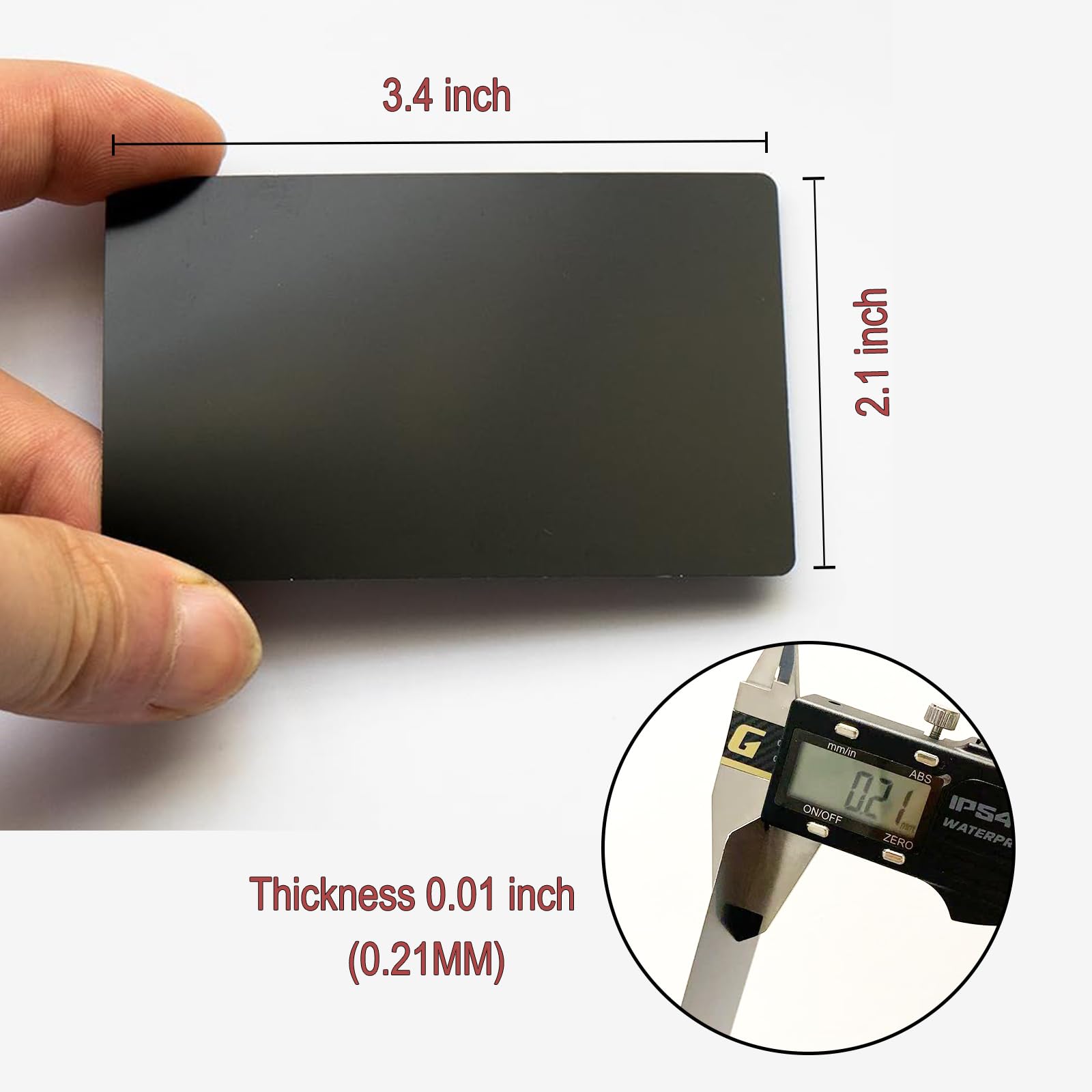 100 tarjetas de visita de metal en blanco | Tarjetas de metal personalizadas multiusos de aluminio de alta calidad para grabado láser, 86 x 54 x 0,21 mm