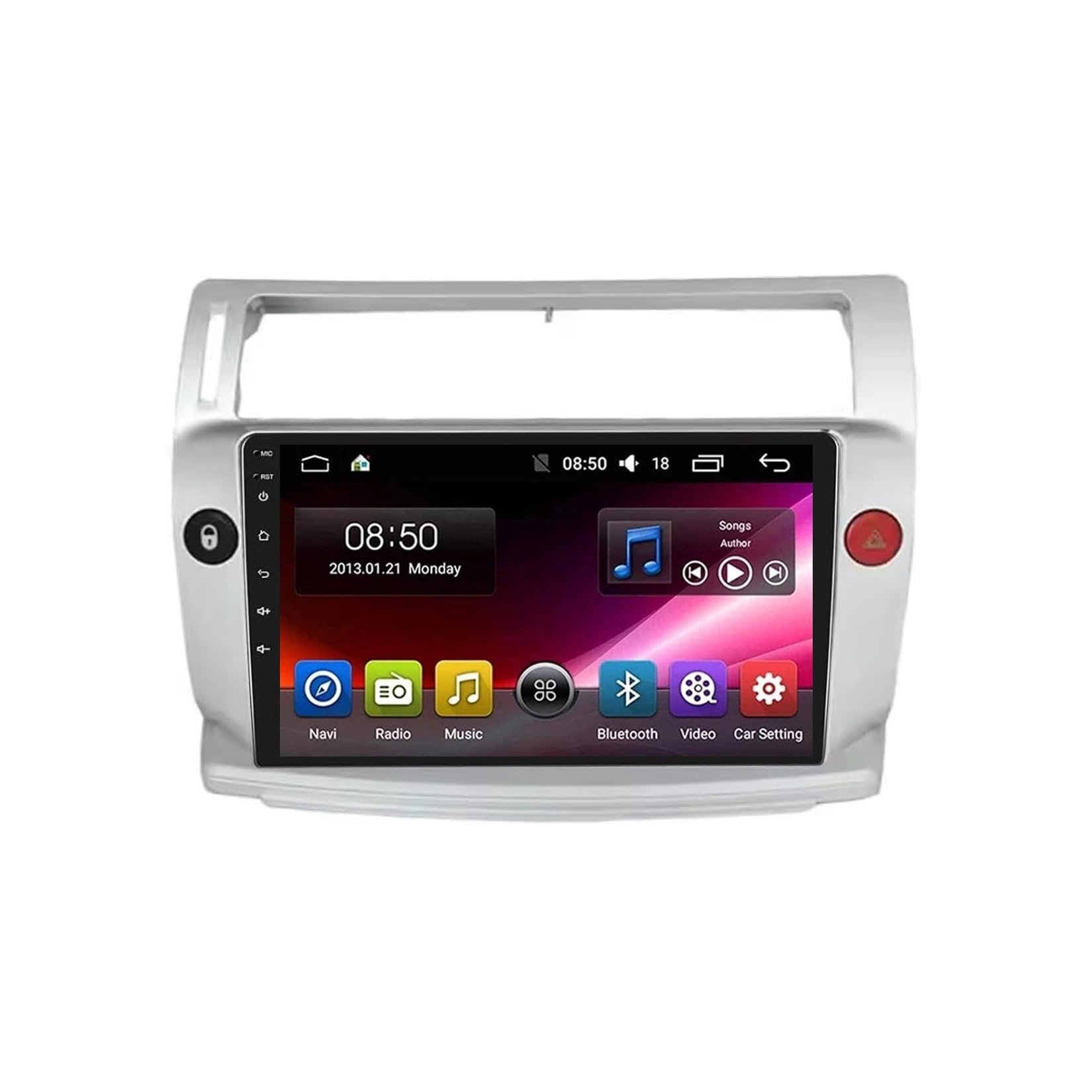 Radio Samochodowe dla Citroen C4 2004-2014 Z Bluetooth, Fm I Aux; Obsługa Mirror Link, Nawigacji Gps Oraz Sterowania Głosowego, 8 Rdzeń 4G+64G