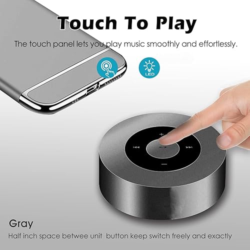 Miniatura 10 de Altavoz Bluetooth táctil LED portátil inalámbrico con sonido HD, 12 horas de reproducción, Bluetooth 5.0, soporte micro SD, para