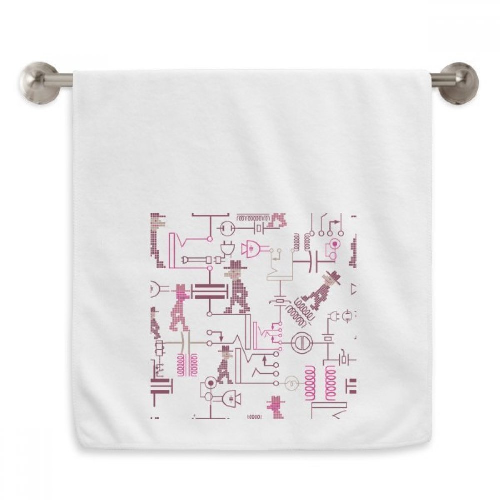 Serviettes moelleuses absorbantes 13x29 inch motif schéma prise fiche diadème blanc