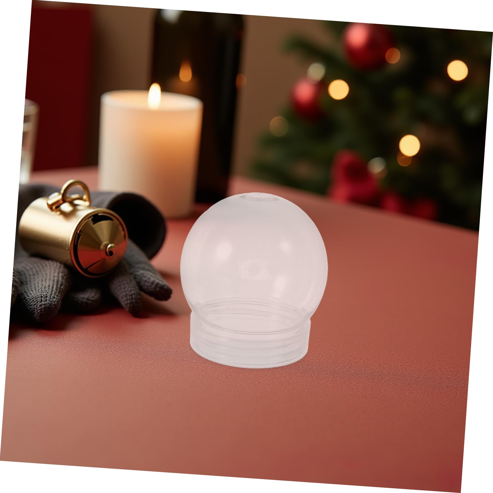 Alipis 24pièces Boule à Neige Plastique Transparente DIY Kit pour Création de Décoration de Noël S à Personnaliser et Décorer
