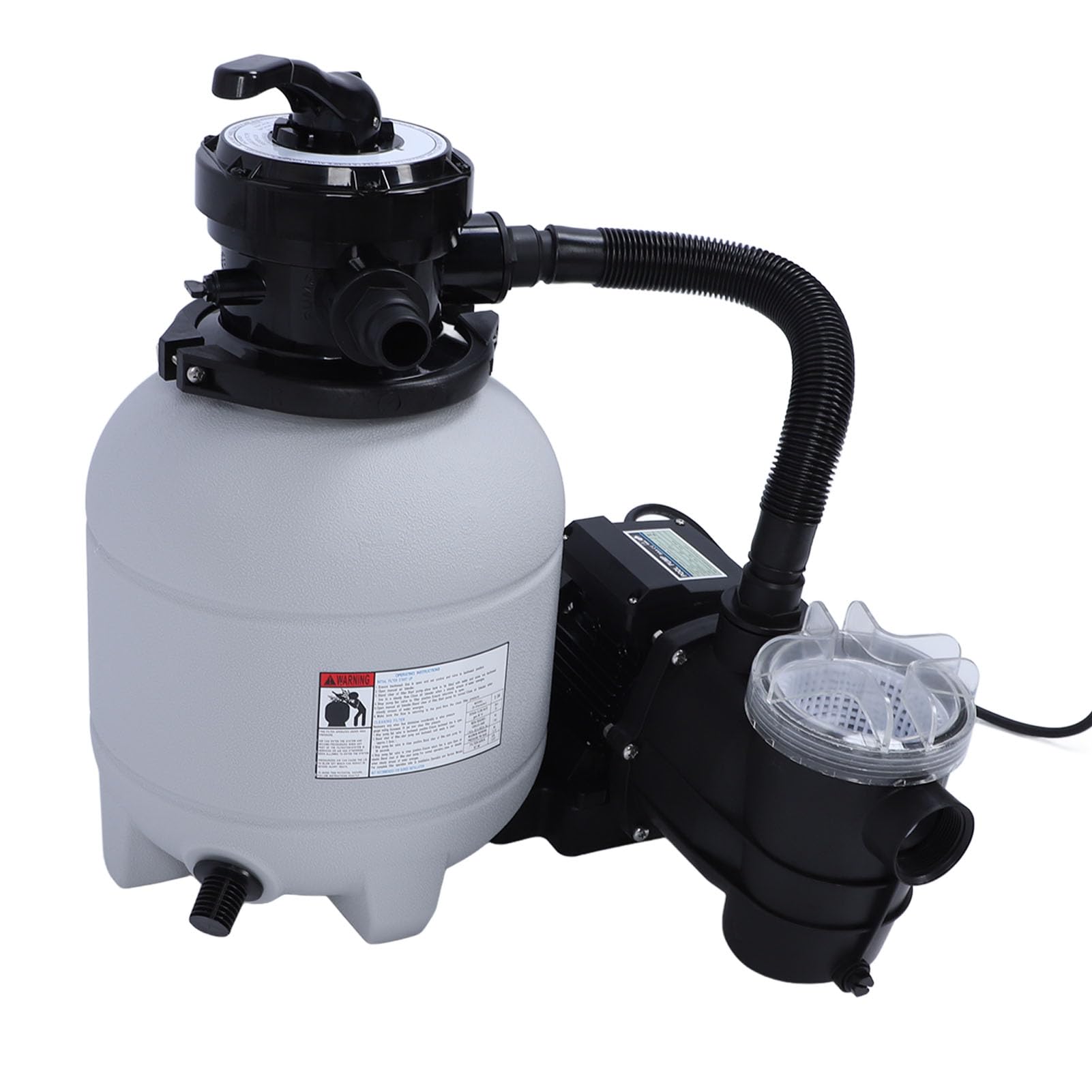 Hidyliu de Bomba de Filtro de de 12 Pulgadas, Filtración Eficiente Duradera de 0,25 para Piscinas, Paisajismo, PVC ABS