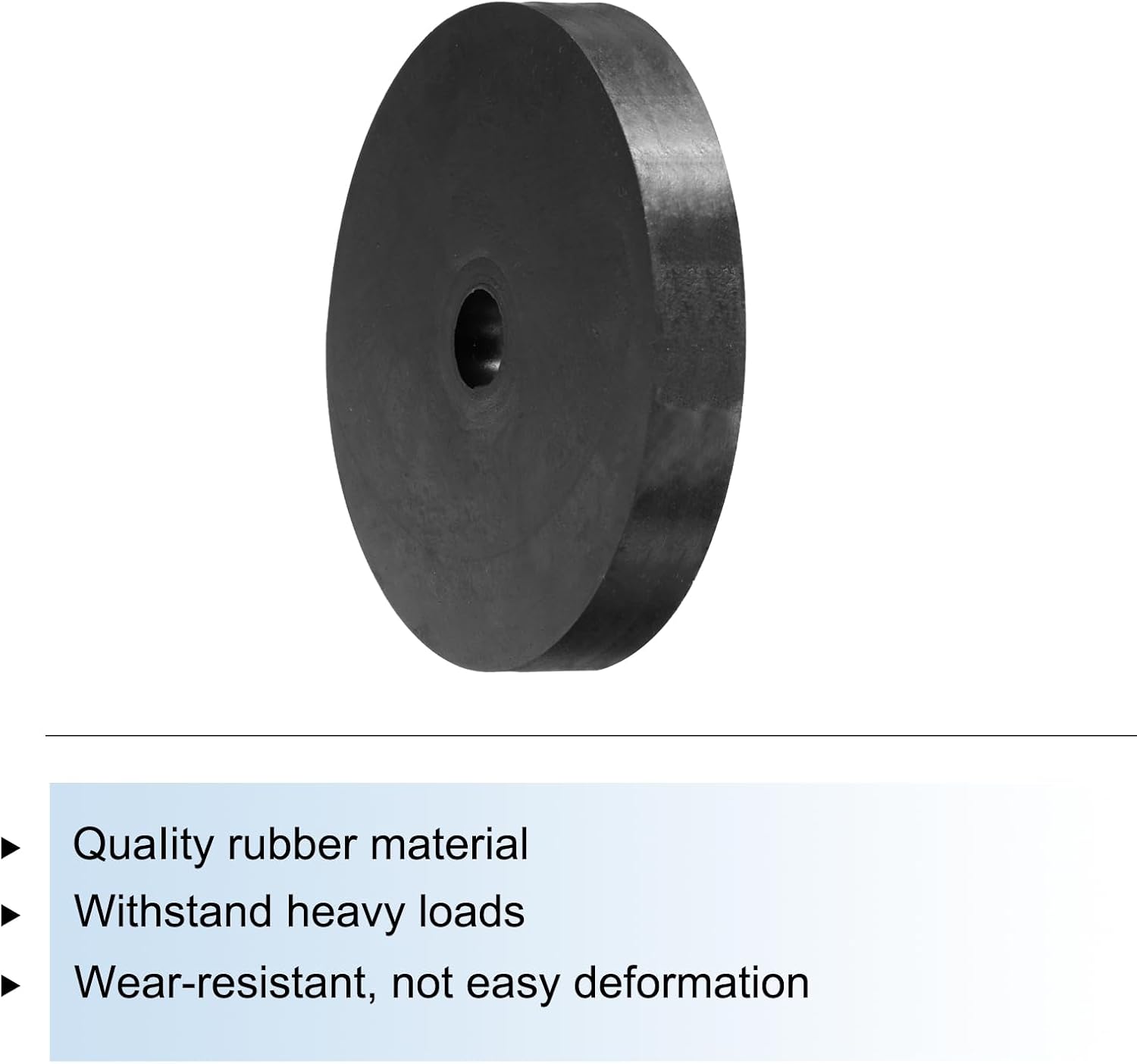 uxcell 4pcs Rubber Spacers 100mm OD, 15mm ID, 20mm Height Round Anti Vibration Spacer Rubber Bushing Grommets Thick Rubber Washers for Home Car Accessories