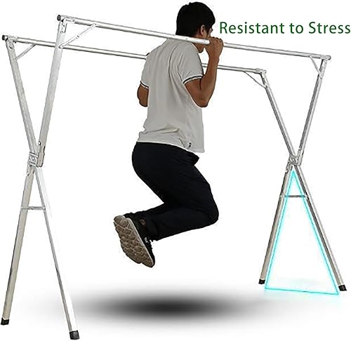 Miniatura 3 de Clothes Drying Rack, Foldable Laundry Drying Rack for Indoor Outdoor Use, Freestanding Adjustable Stainless Steel Garment Rack with Expandable