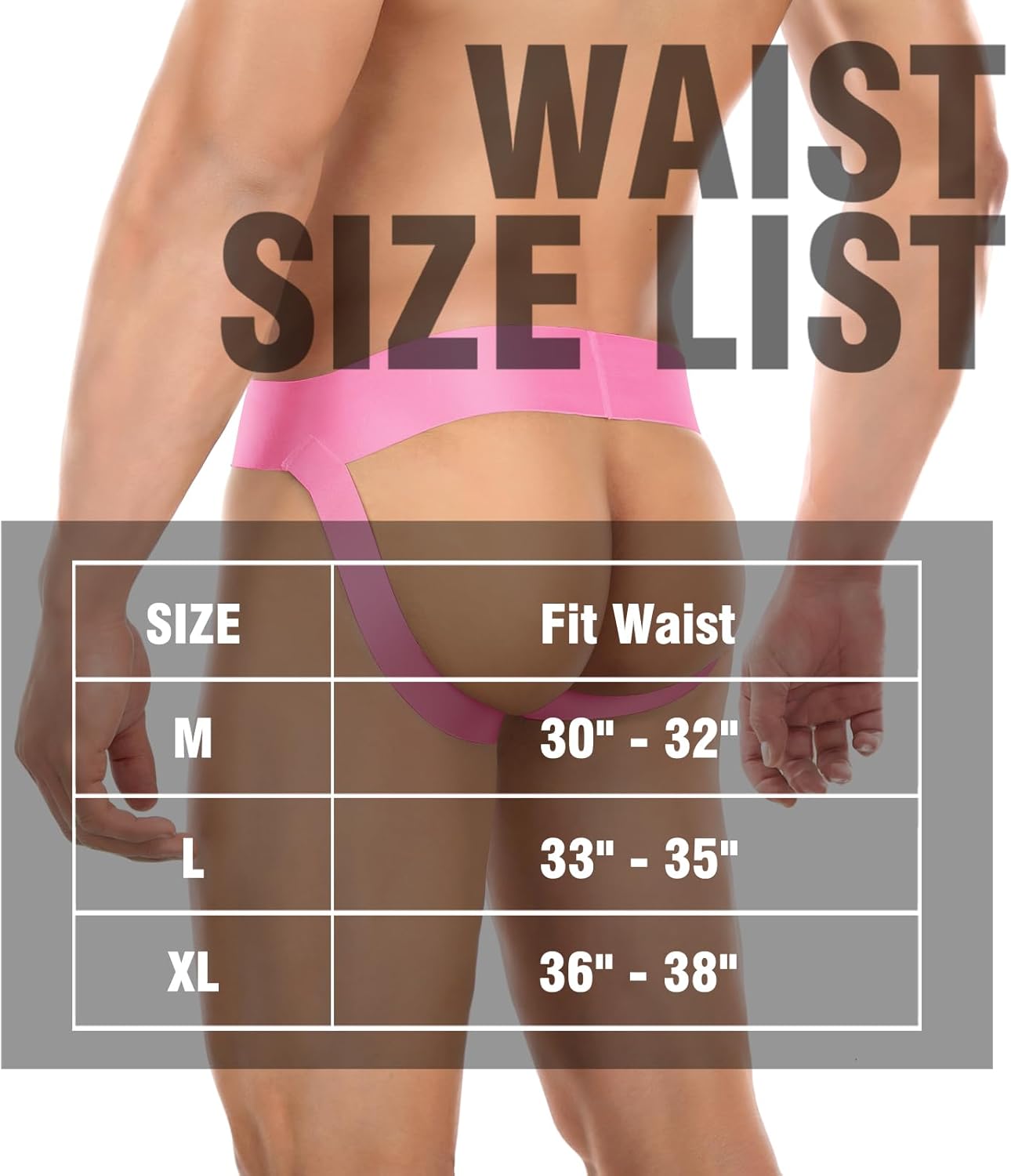 Men's Jock Strap, Wide Band Mesh Male Underwear Jockstrap Athletic Supporter for Gym Vasectomy - Image 3