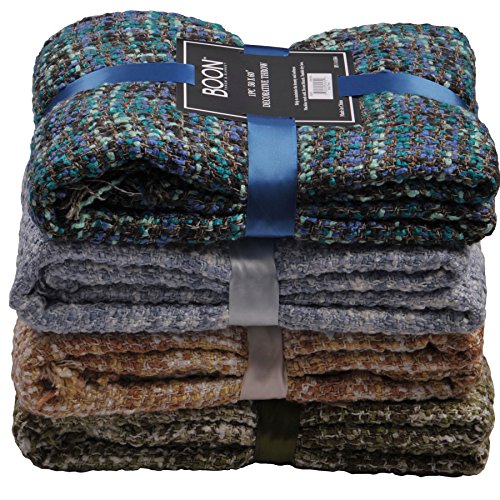 Home Soft Things Blue Naga Knitted Throw With Fringe, Deep Teal, 60'' X 80'' Soft Cozy Lightweight Comfortable Snuggly Blanket Decorative Farmhouse Accent Couch Throw All Season Use #TOP7