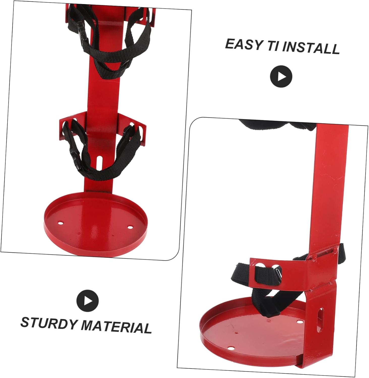 Heavy Duty Fire Extinguisher Mount Bracket Strap Passenger Vehicles Iron Wall Mount Holder Secure and Convenient Mounting Solution