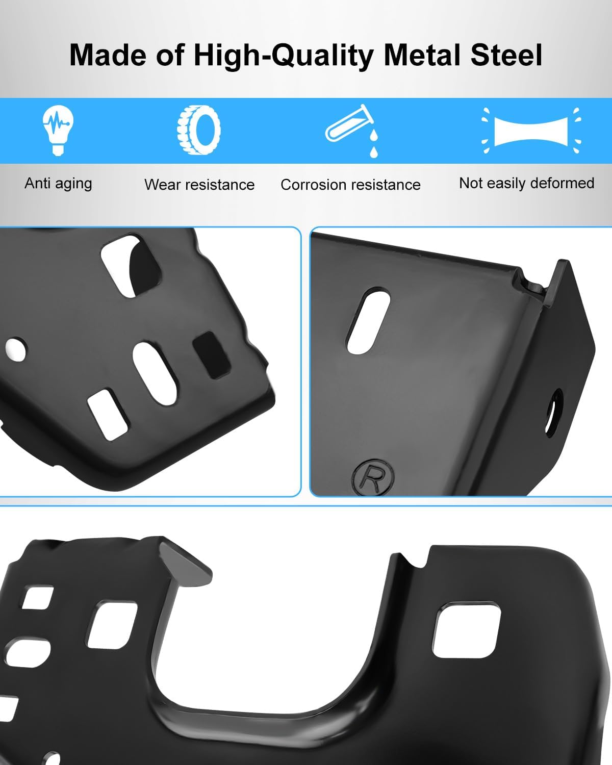 2Pcs Front Bumper Bracket Fit for Chevrolet Silverado GMC Sierra 1500 2019-2023, Left and Right Bumper Mounting Bracket Replace 23388668 23388669 GM1066213 GM1067213