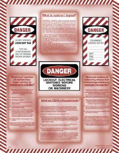 National Safety Compliance Lockout / Tagout Informational Laminated ...