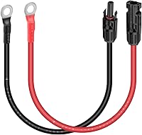 Vista 1 de iGreely Cable de calibre 10, cable solar a anillo tórico, kit de adaptador de panel solar, conector de cable para controlador de carga solar de RV