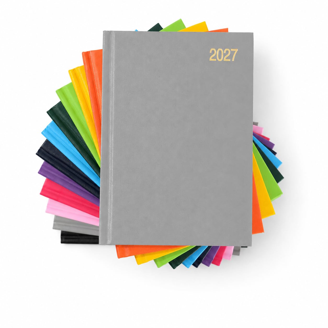 2027 Diary A6 Page a Day Hardback Daily Planner Pocket Organiser (Grey)