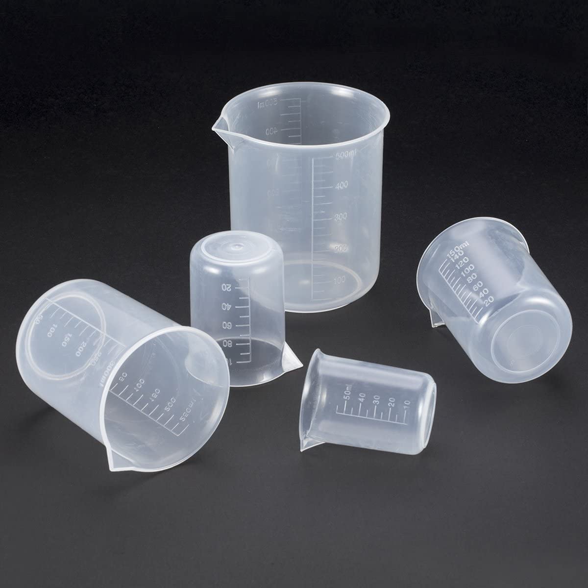 Baluue 6pcs Learning Tool Clear School Beakers Education Experiment Supplies Narrow Conical Plastic Laboratory For Kids Home Professional Flask - View #4