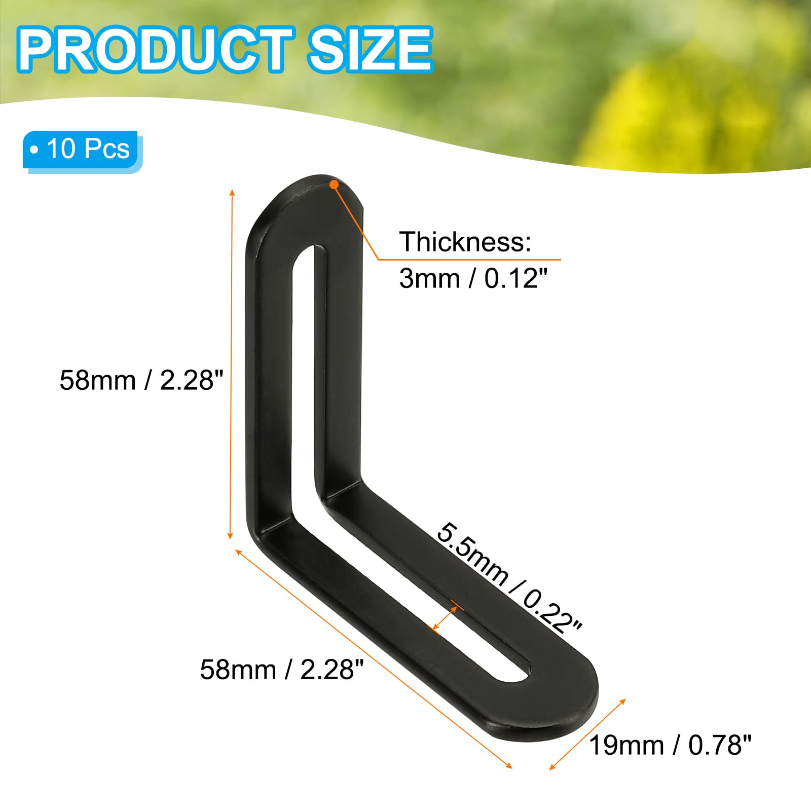 PATIKIL 2-1/4" Adjustable L-Shape Corner Brace with Slot - Image 2