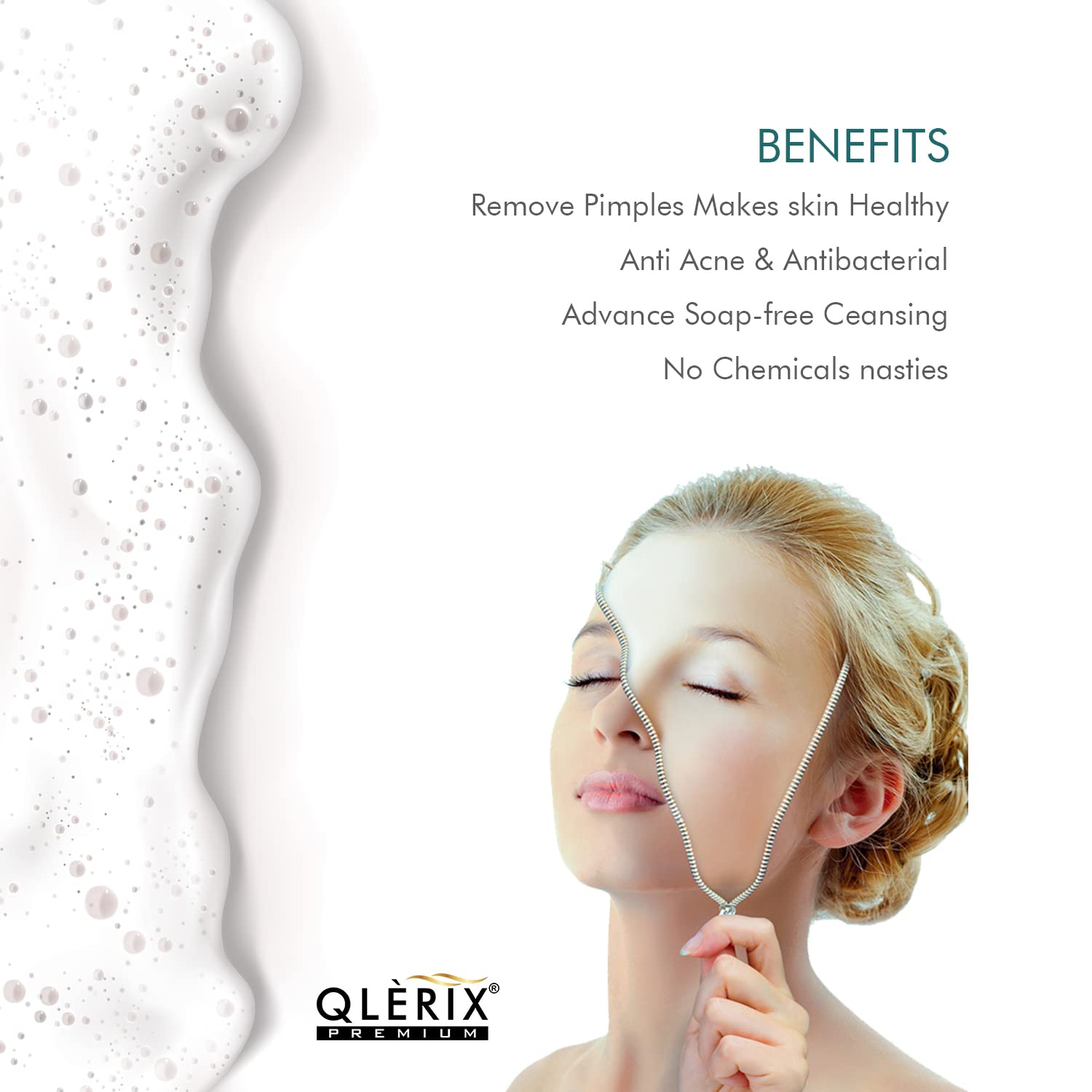 QLERIX Premium Foaming Facewash with Vitamin C and Apple Extract for Man And Women |150 ML Face Wash 2