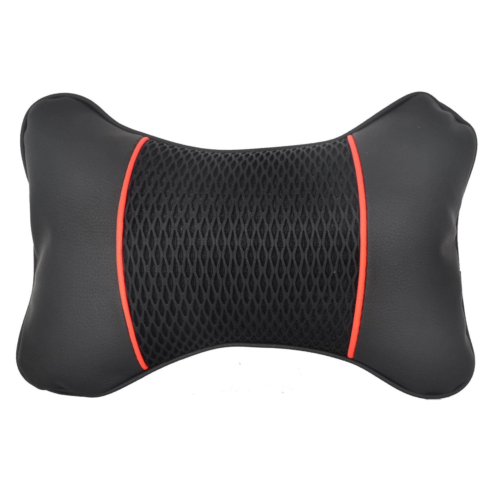 Tolenre Reposacabezas Coche Cojin, Auto Headrest PU Cuero 28x18 cm, Cómodo Anti -Fatigue Almohada Transpirables Coche Cojin para el Asiento del Coche de Viaje Almohada Automóvil Accesorios