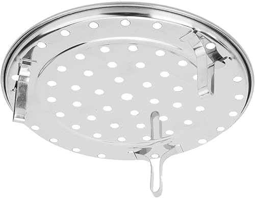 Miniatura 8 de Bandeja de vapor, acero inoxidable 304, estante de cocina al vapor, cesta redonda con patas extraíbles (diámetro grande 10.2 in)