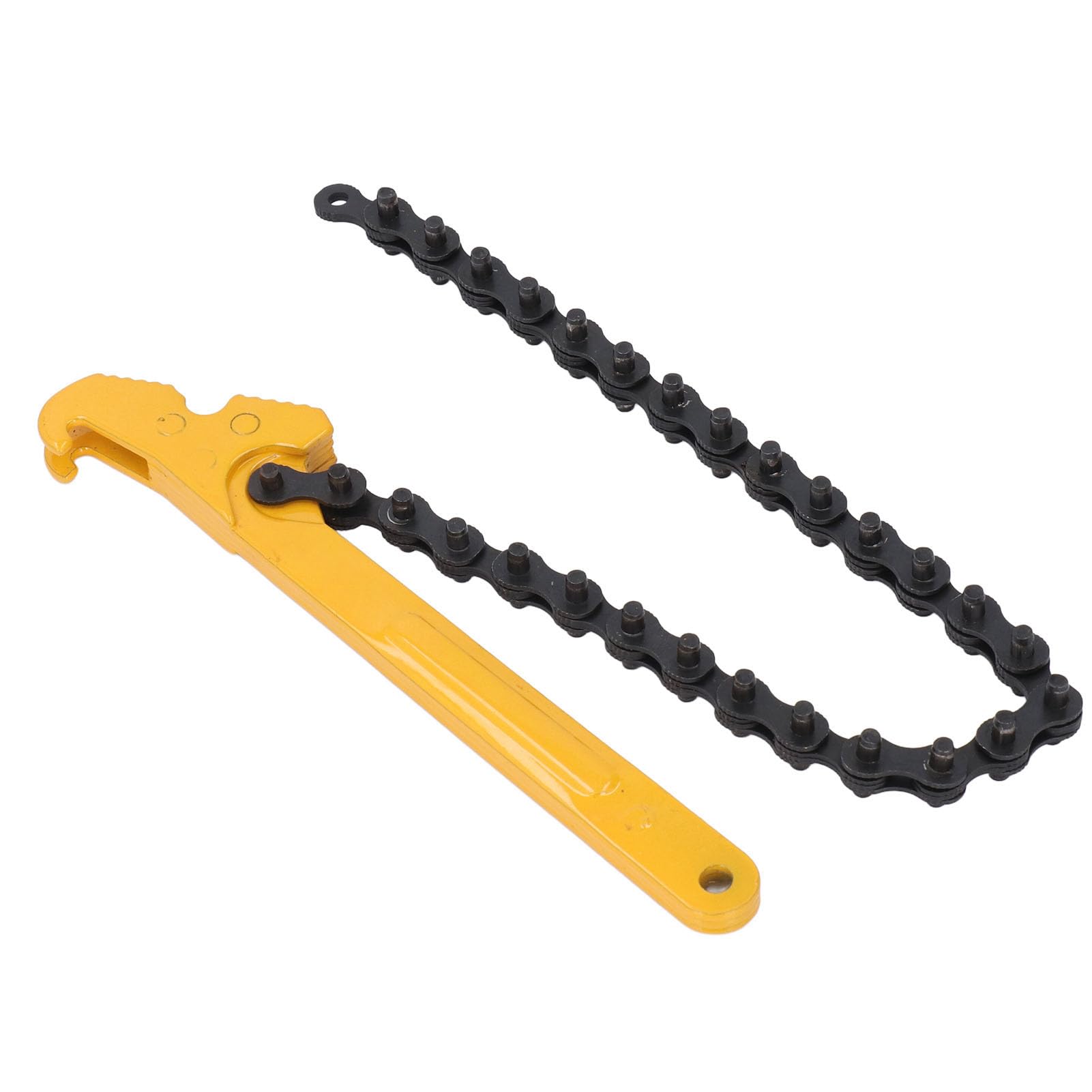 Wakects Llave de Cadena Ajustable de Servicio Pesado, de 12 Pulgadas, Cadena de 460 Mm de Largo para Automotriz, Industrial, Mecánica