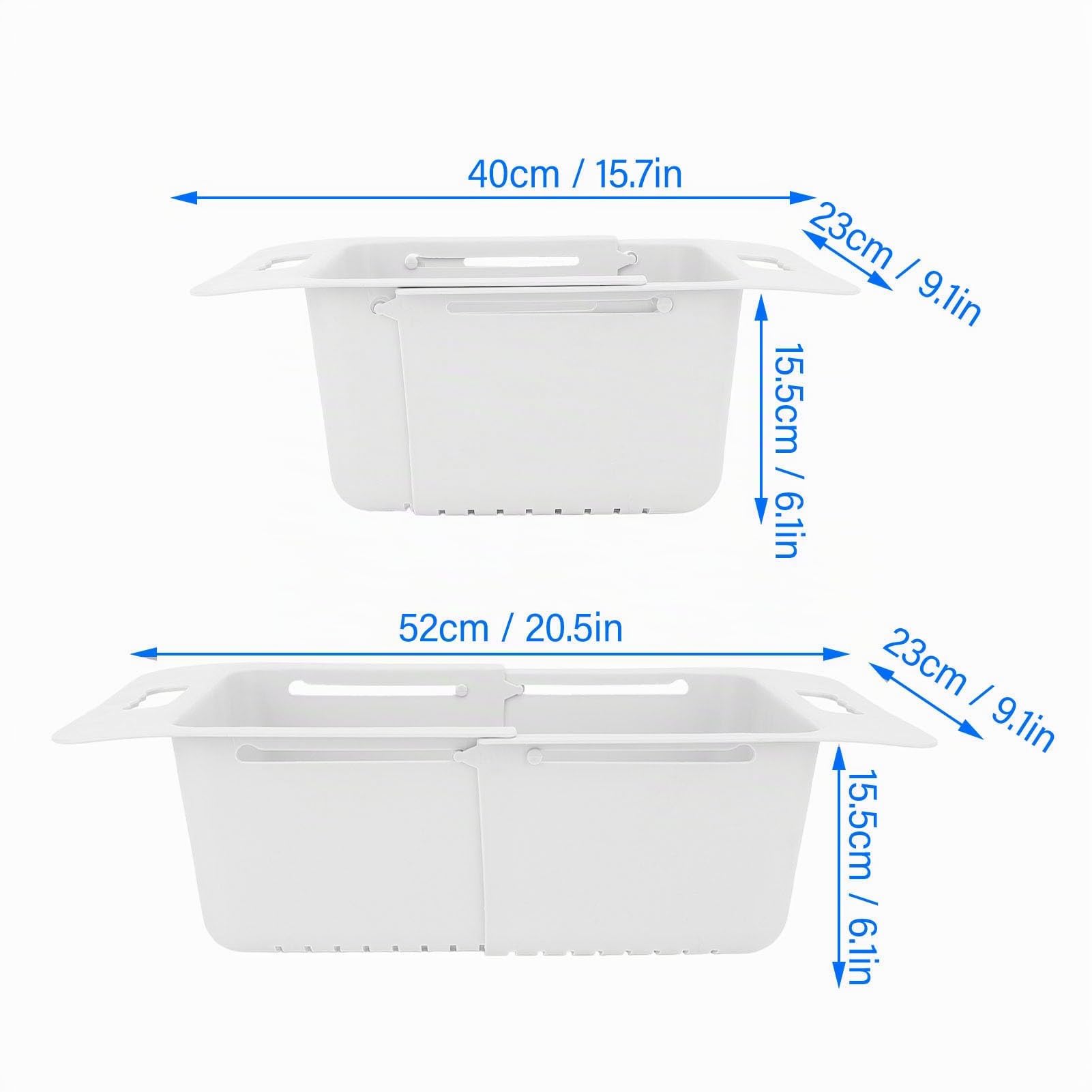 1 Cestello per congelatore, organizer per congelatore a pozzetto con maniglia, cestello espandibile per lavare le verdure, contenitore universale per congelatore(bianco)