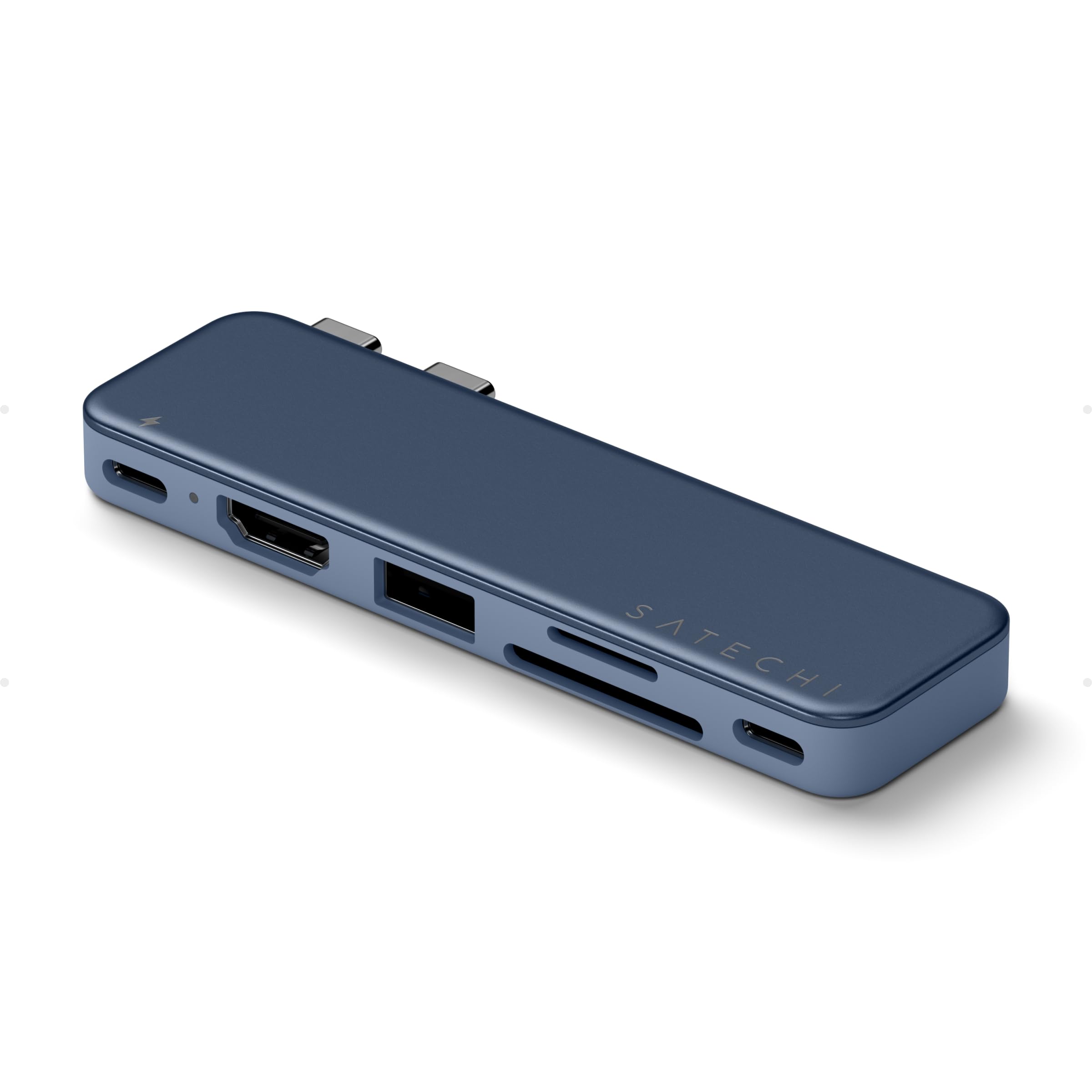 Satechi USB-C Snap Hub for MacBook Neo, 6-in-2 Flush Dual-Connector Hub with 4K/60Hz HDMI, 45W Pass-Through Charging, SD & microSD Card Readers, USB-A & USB-C 5Gbps Data, Indigo-picture-24