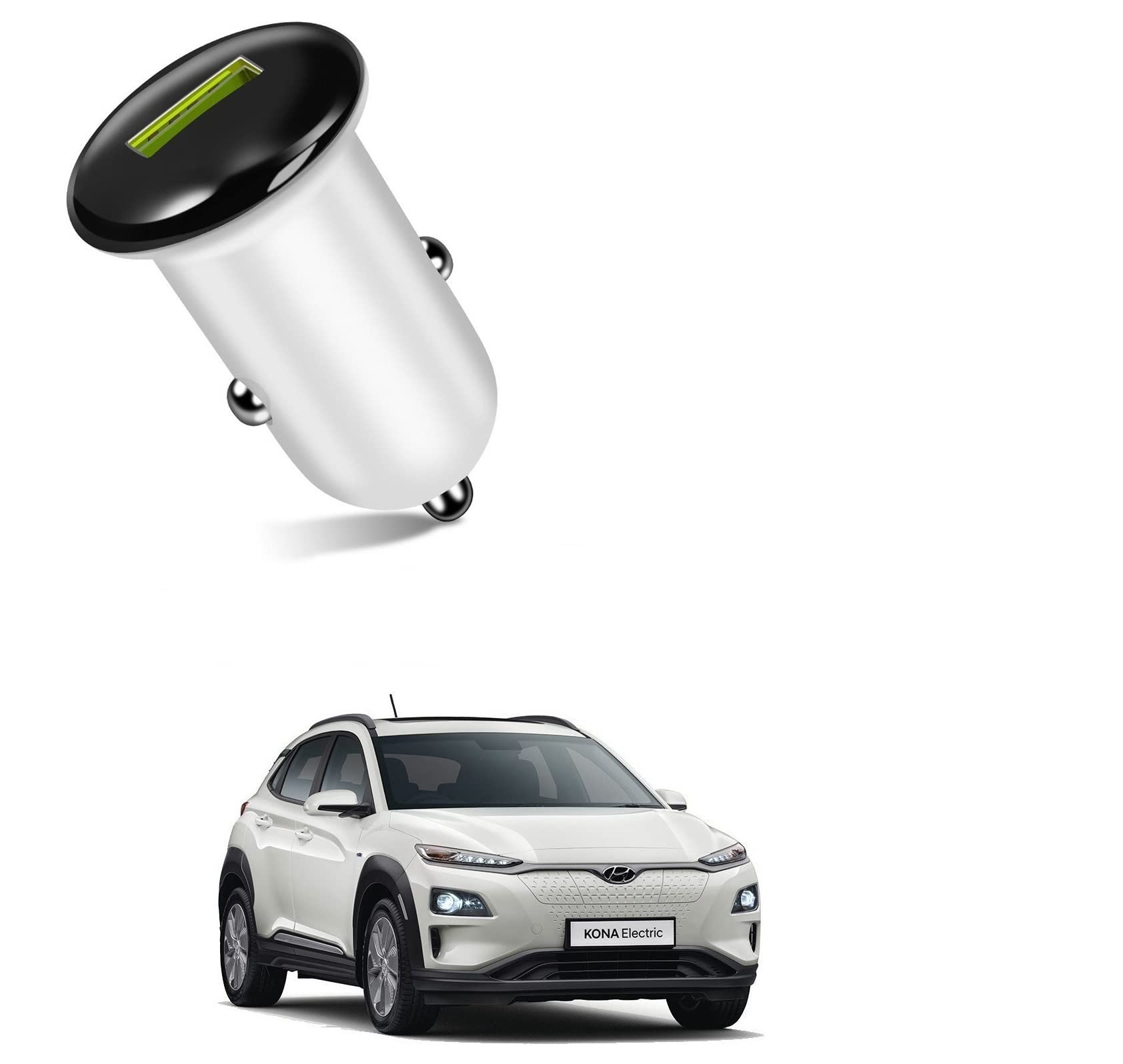 AUTO Addict CAR Charger Fast (Quick,1 Port) Single USB Charger for Hyundai Kona Electric