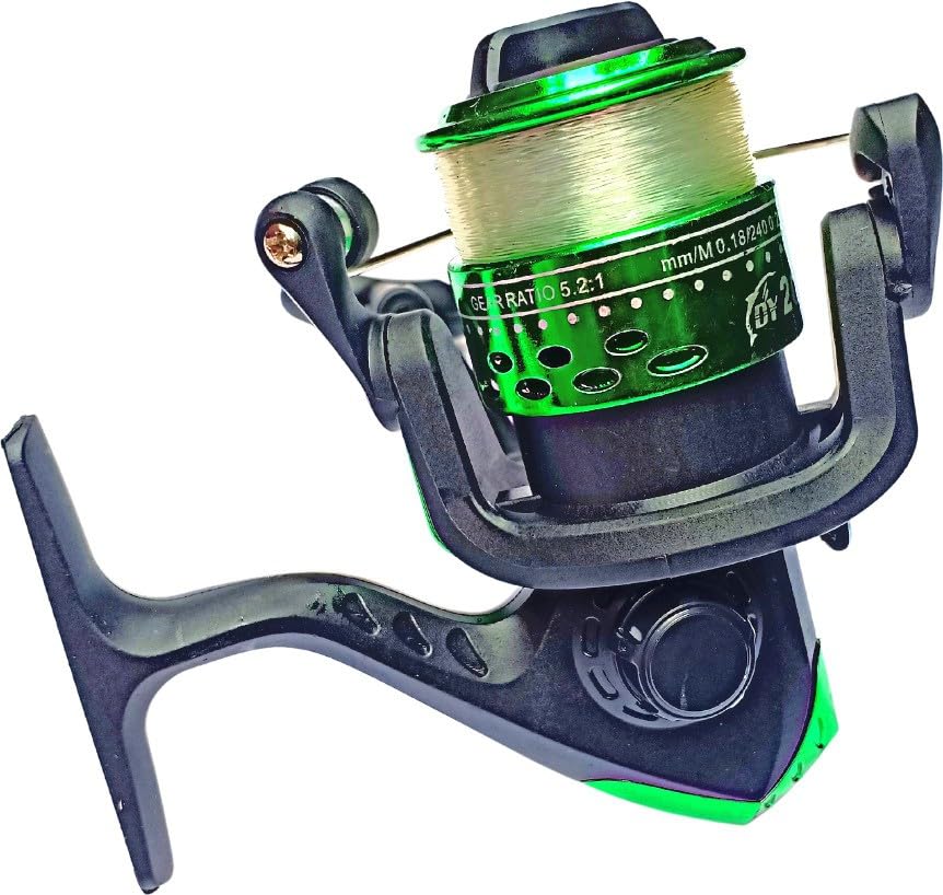 Spinning Fishing Reel Heavy Duty Plastic Spin Wheel | Left Grip Type Interchangeable Metal Shaft Handle Smooth 5:2:1 Gear Ratio | Fishing Reel Yf200-image-37