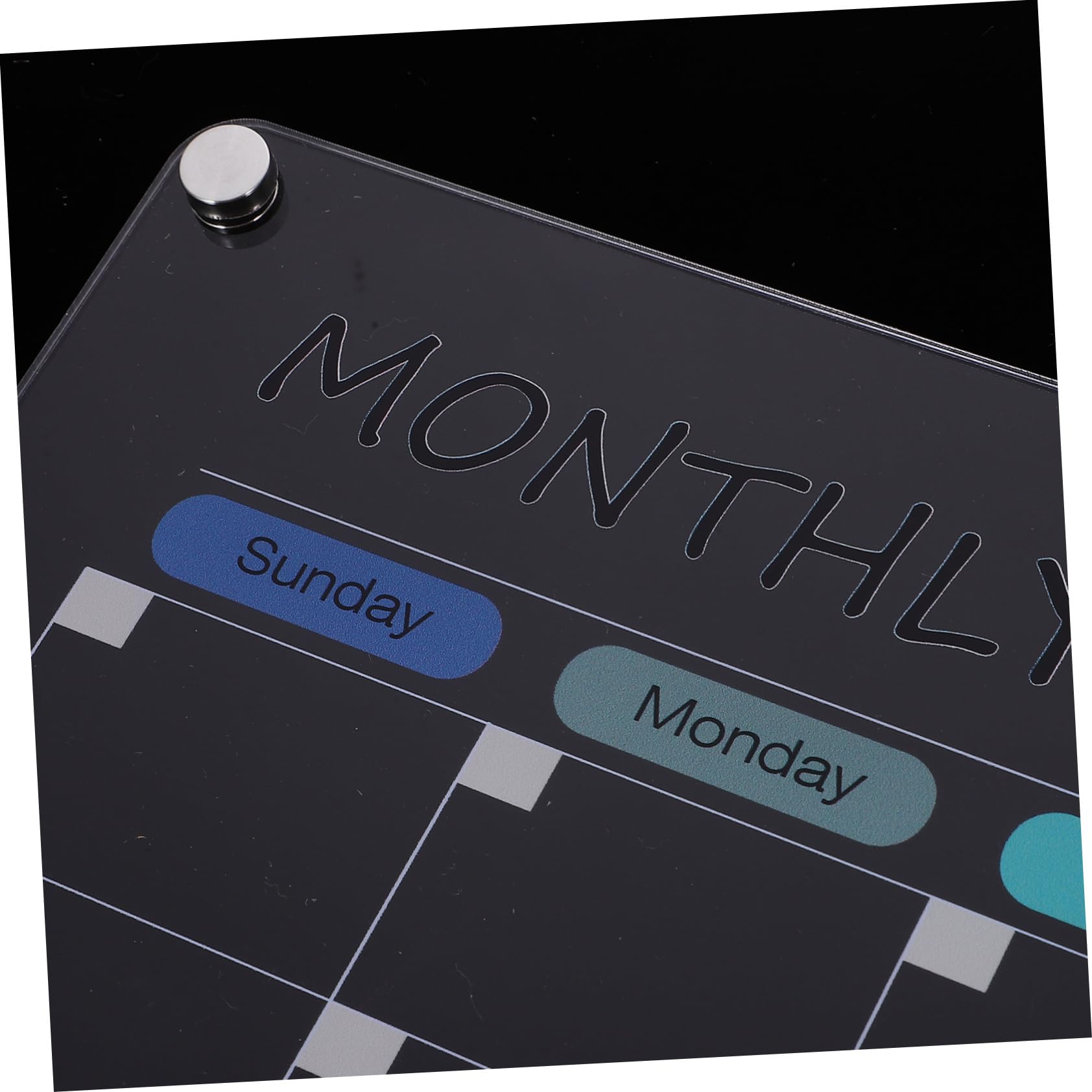 SHINEOFI Calendrier Mural Acrylique Transparent Tableau Effaçable à Sec Pour Mur Tableau Magnétique Réutilisable Pour Réfrigérateur