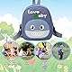 QRKPVHD Rucksack Kindergarten, Kinder Baby Rucksack, Kita Rucksack, Süße Kindergartenrucksack im Cartoon Tier Stil für Kita Mädchen, 3D Haifisch Familie, Kinderrucksack Mädchen